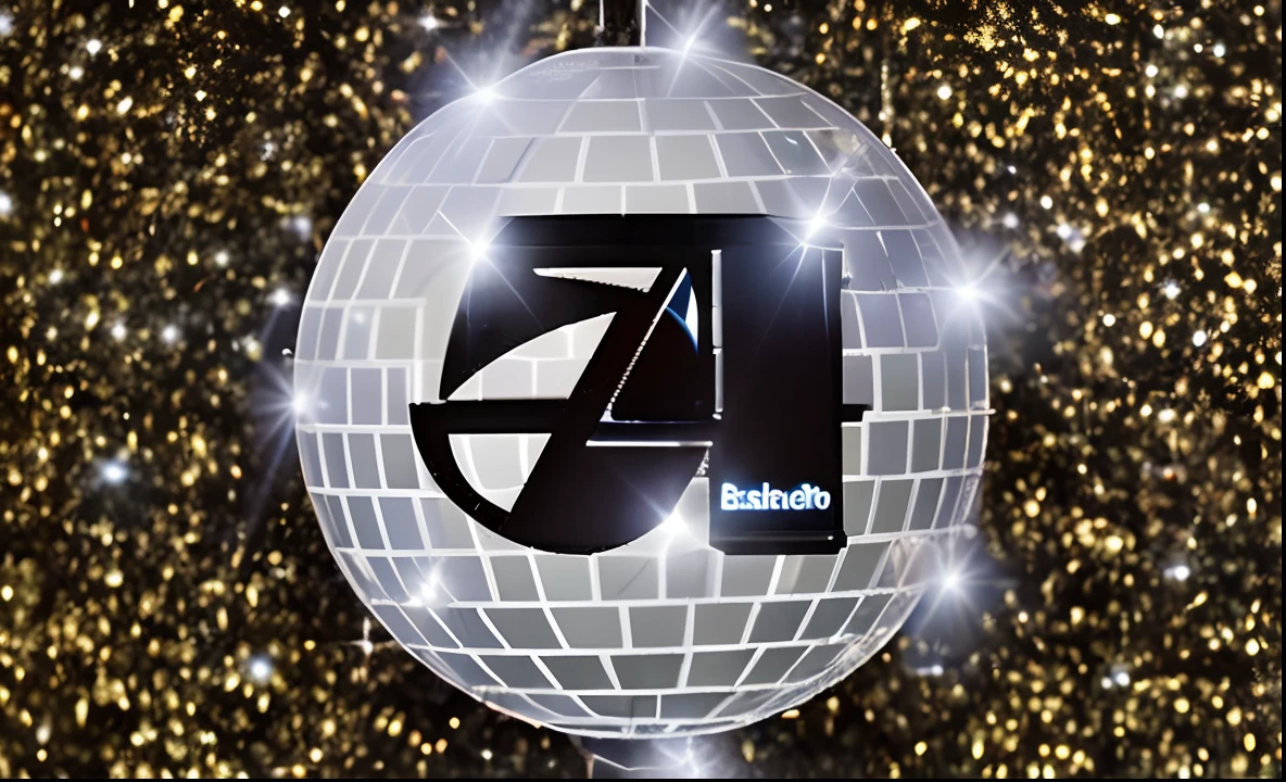 Un primer plano de una bola de discoteca con un logotipo de discoteca en ella, Estudio 54, Estudio 54, Bola de discoteca, Estudio 4 K, Bola de discoteca de fondo, bolas de discoteca, Estudio, Arte de estudio, Estudio Mir, Elstree, Calidad de estudio, Estudio Gibli, por Eugeniusz Zak, by Francisco Zúñiga, Calidad de estudio