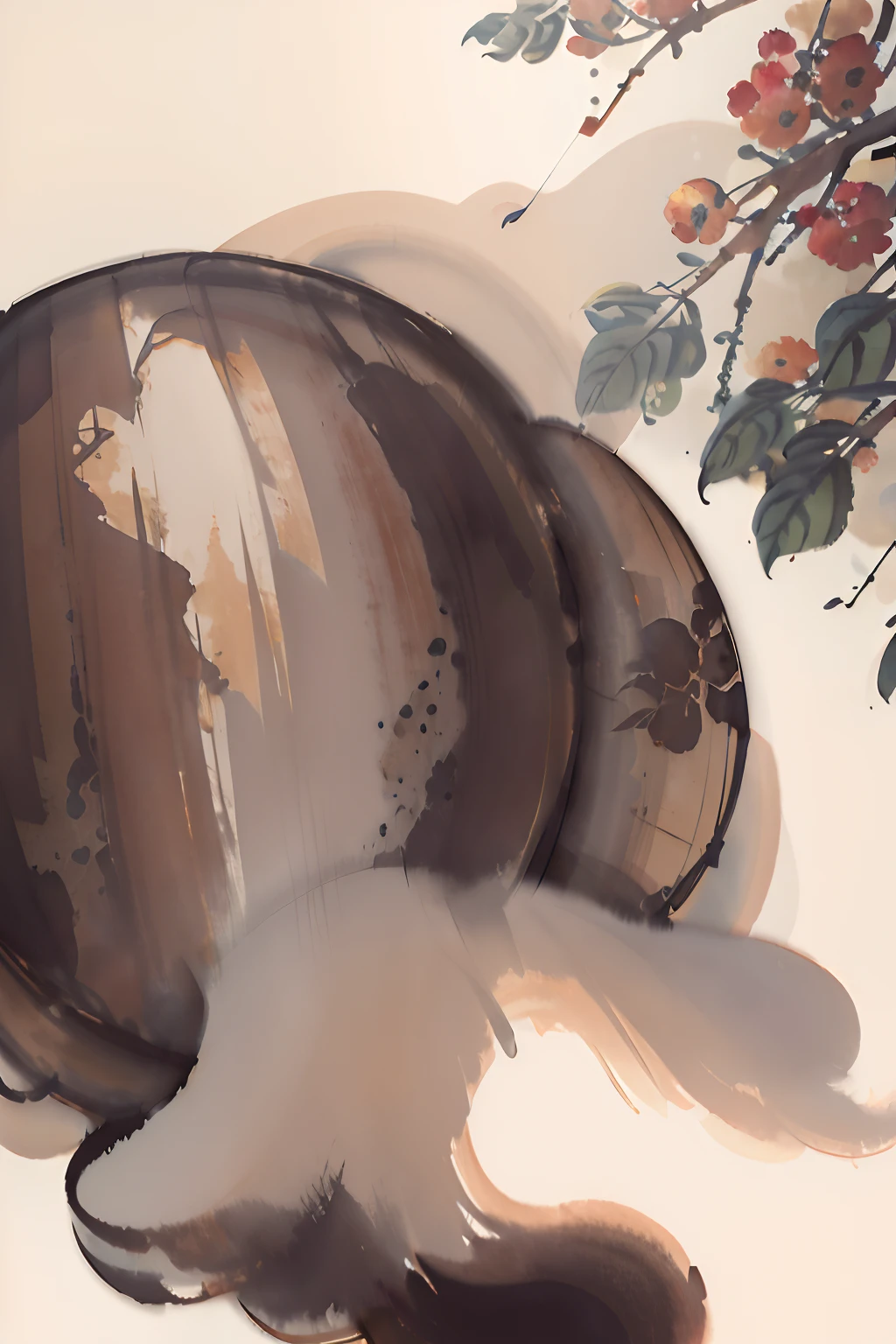 (High quality:1.2), (Best resolution, 4K, 8K, A high resolution, Masterpiece:1.2), Ultra-detailed, (Realistic:1.37),Mid-Autumn Festival elements，China ink painting，Traditional Chinese painting style