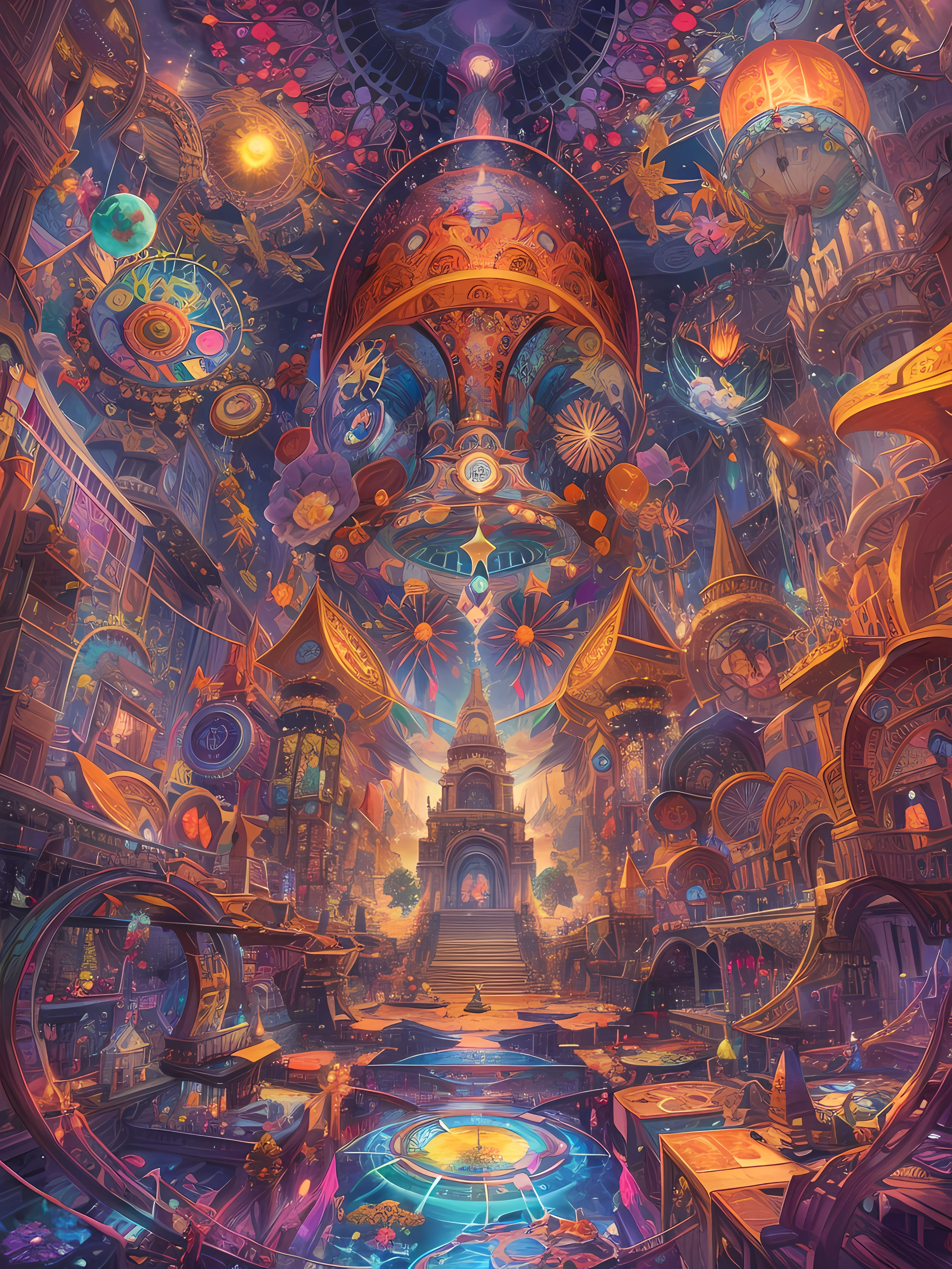 Embark on a mind-bending journey through a hyper-hallucinatory phantasy realm in digital art. Let your creativity run wild as you conjure a fantastical world where the boundaries of imagination are shattered. Use a kaleidoscope of colors, intricate details, and surreal elements to craft an immersive visual experience that defies logic and reason. This artwork should transport viewers to a place where phantasy reigns supreme, inviting them to explore the depths of hyper-hallucinatory wonder.