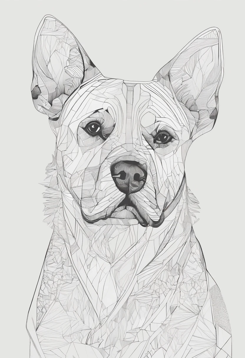 low quality, ((one bulldog)), upper body, center, front, arms crossed, Sticking your face out of the wall, background white, monotone