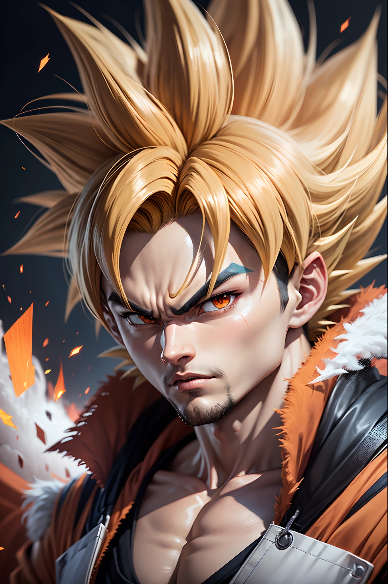 Dragon Ball Goku by Chiy Yang, son goku, 4K anime style, epic anime artwork, Dragon Ball concept art, Dragon Ball art style, People Goku, Portrait of Goku, 4K anime wallpapers, 4K anime wallpaper, anime badass 8 k, highly detailed portrait of Goku, HD artwork, 4K anime wallpapers, High-quality fanart, epic anime style --auto --s2