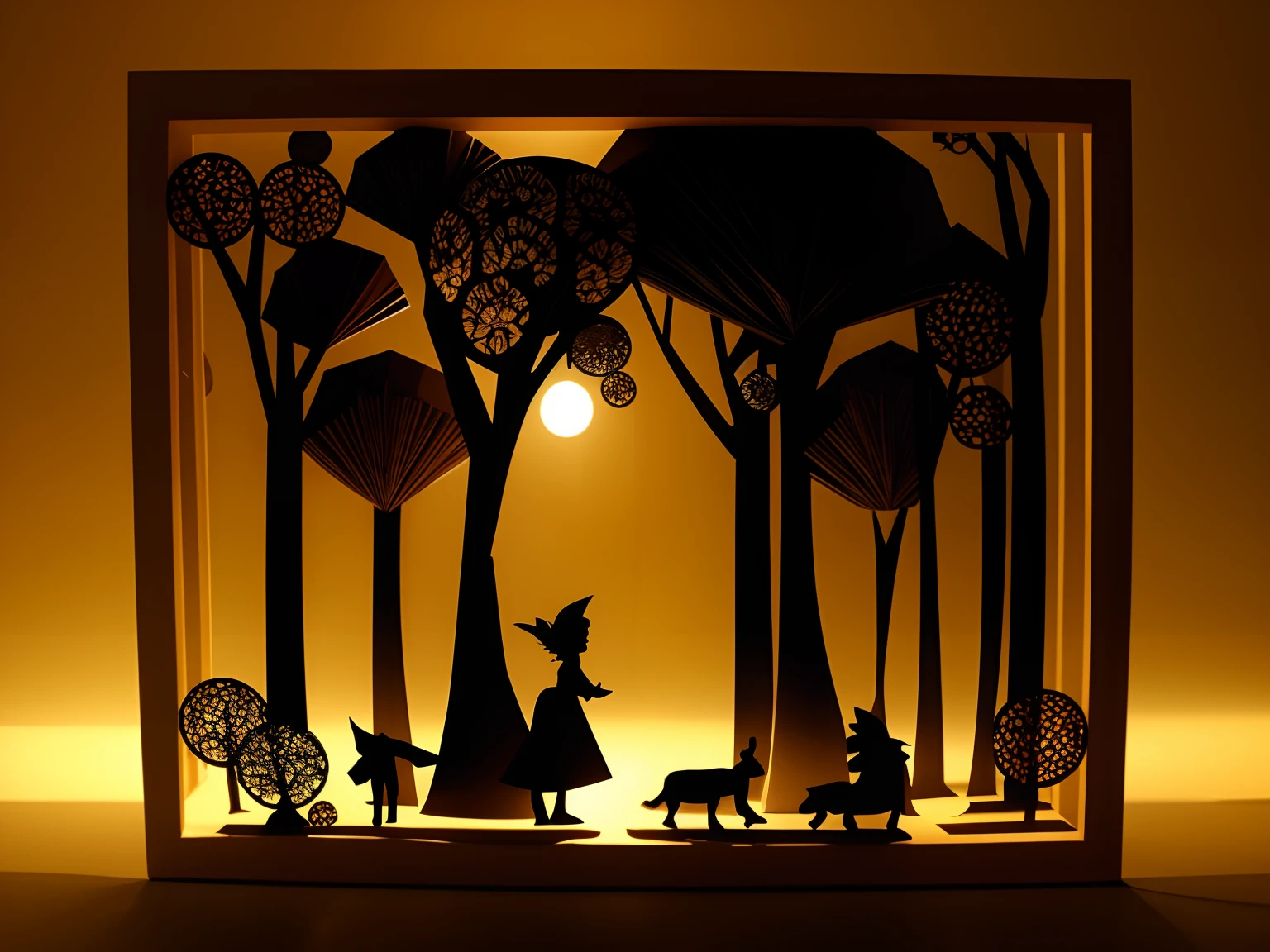 (best quality,4k,8k,highres,masterpiece:1.2),ultra-detailed,(realistic,photorealistic,photo-realistic:1.37),paper-cut craft,3D,paper fairy tale landscape,Paper elements,paper textures,handcrafted,paper art,meticulously hand-cut,paper sculptures,exquisite details,whimsical scenes,fantasy atmosphere,storybook quality,enchanted world,element of surprise,imagination,elaborate,intricate,paper intricacies,surreal,paper kingdom,magical forest,paper-cut characters,charming characters,paper craft wonders,paper-based artistry,fanciful landscapes,paper wonderland,surreal paper dream,paper cut doorway to magic,paper-cut silhouette,strong light and shadow contrasts,vibrant colors,soft lighting effects,aesthetic lighting,subtle shadows。