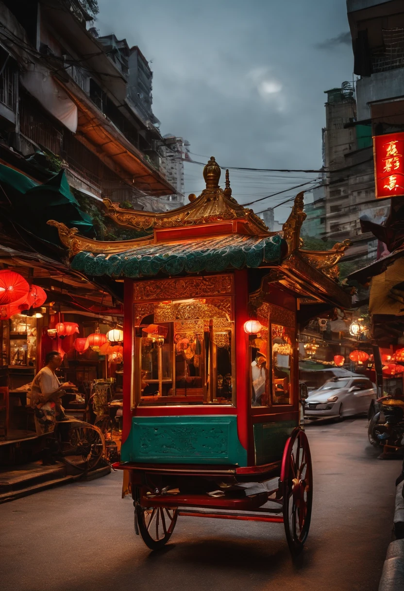 republic,hong kong,Cantonese restaurant,Tangxi,Brothel,on cheongsam,Regal,Wind and moon industry,Streets at night,pedestrians,stores,Small vendors,rickshaw,sedan chair