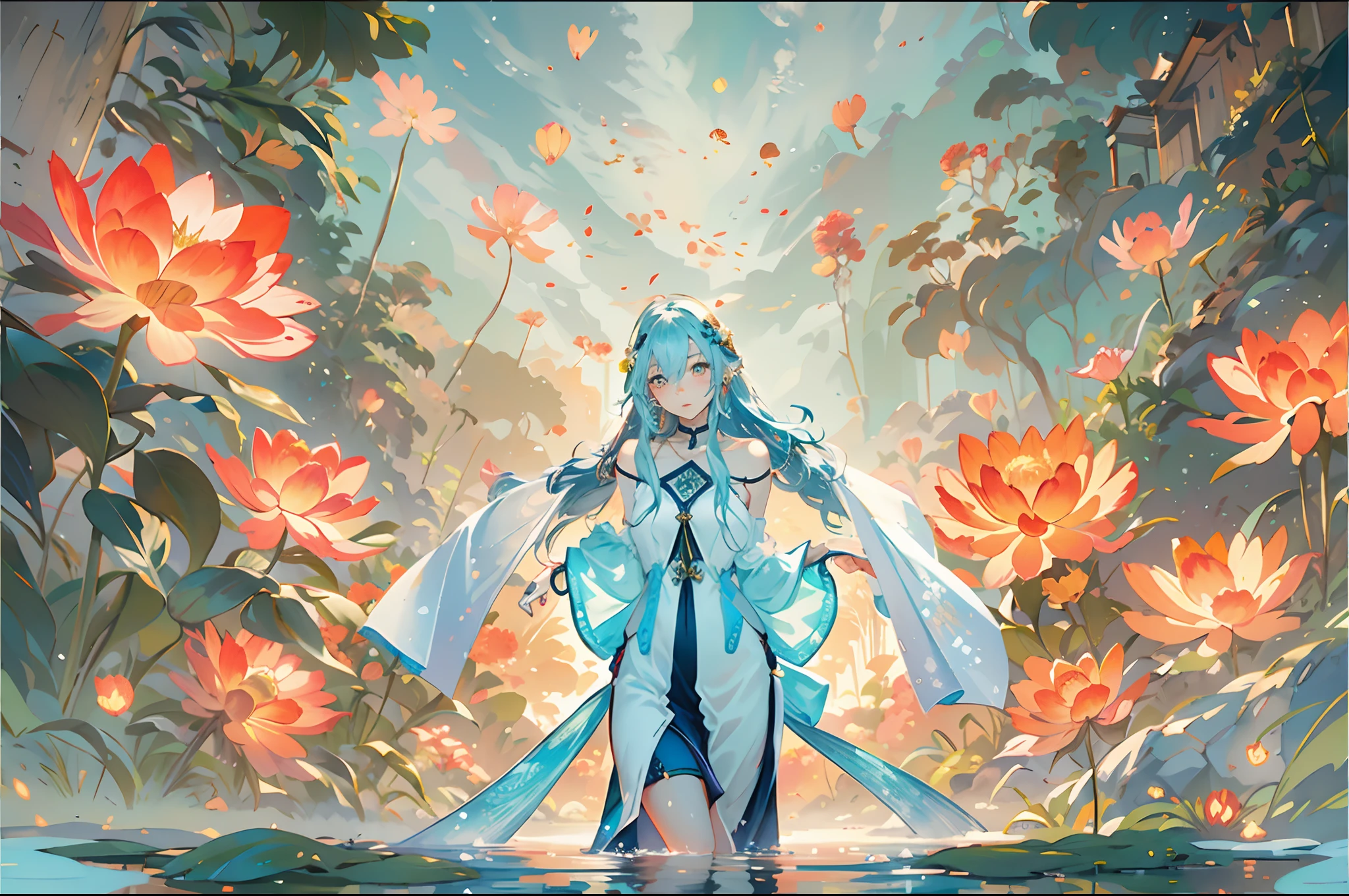 1 girl, serene expression, mesmerizing eyes, straight long hair, flowing dress, poised posture, porcelain skin, subtle blush, crystal pendant
BREAK
golden hour, (rim lighting):1.2, warm tones, sun flare, soft shadows, vibrant colors, painterly effect, dreamy atmosphere
BREAK
scenic lake, distant mountains, willow tree, calm water, reflection, sunlit clouds, peaceful ambiance, idyllic sunset, ultra detailed, official art, unity 8k wallpaper
, zentangle, mandala
