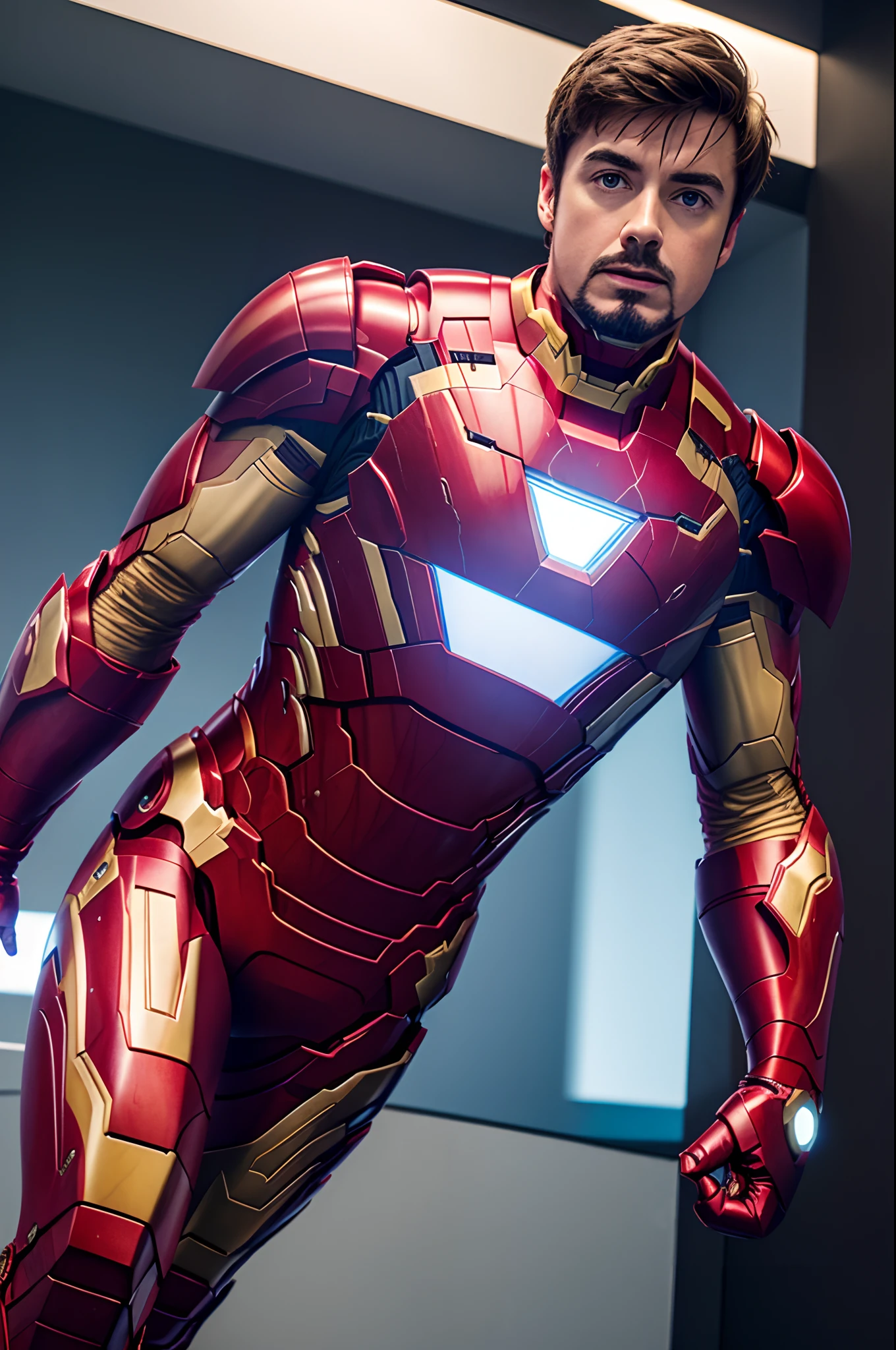 Jimmy Donaldson ,mr beast youtuber , wearing iron man suit