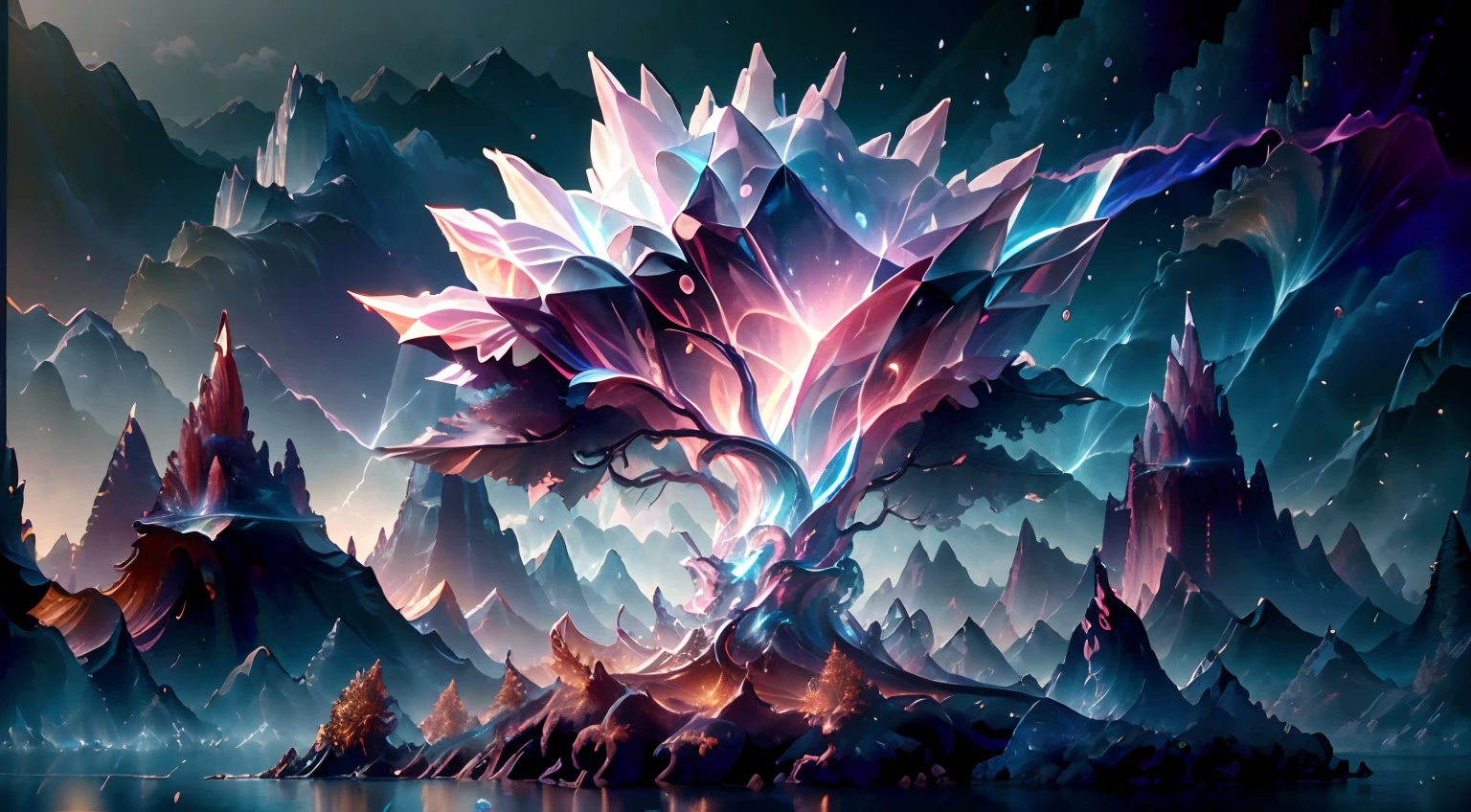abstract tree, high quality, masterpiece, best quality, raw, 4k, (realistic), (masterpiece) (best quality) (detailed) (8k) (cinematic lighting) (sharp focus) (intricate), (Highly detailed, amazing fantasy setting), (Shiny Impressive lighting), (Colorful, Ultra stylized, High quality, Highly detailed, Sharp, 8K UHD), (trending on artstation),