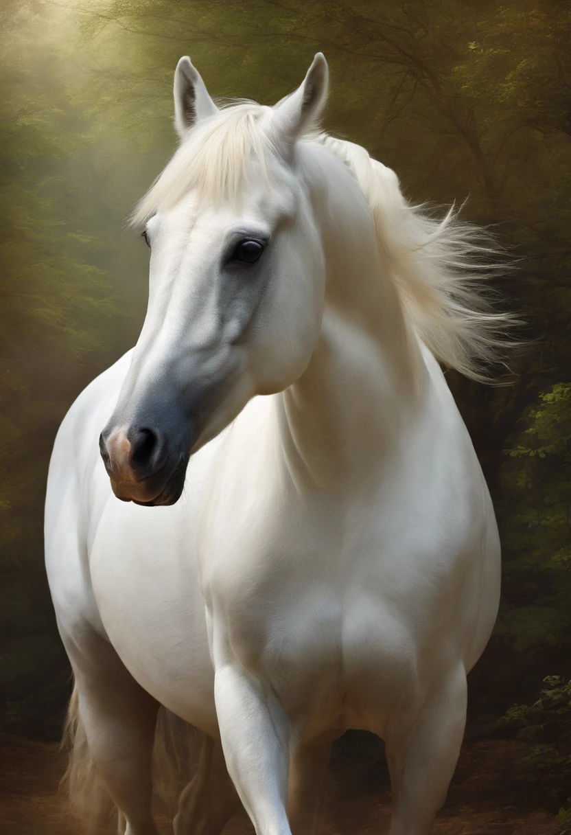 A white horse