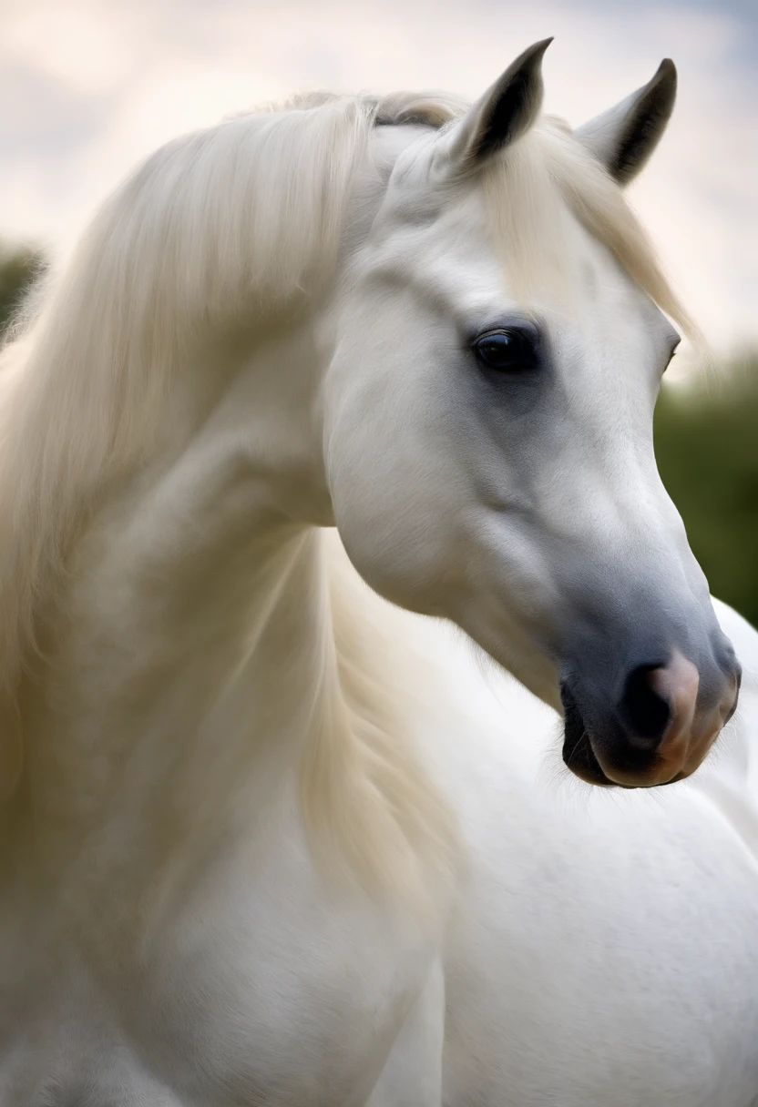 A white horse