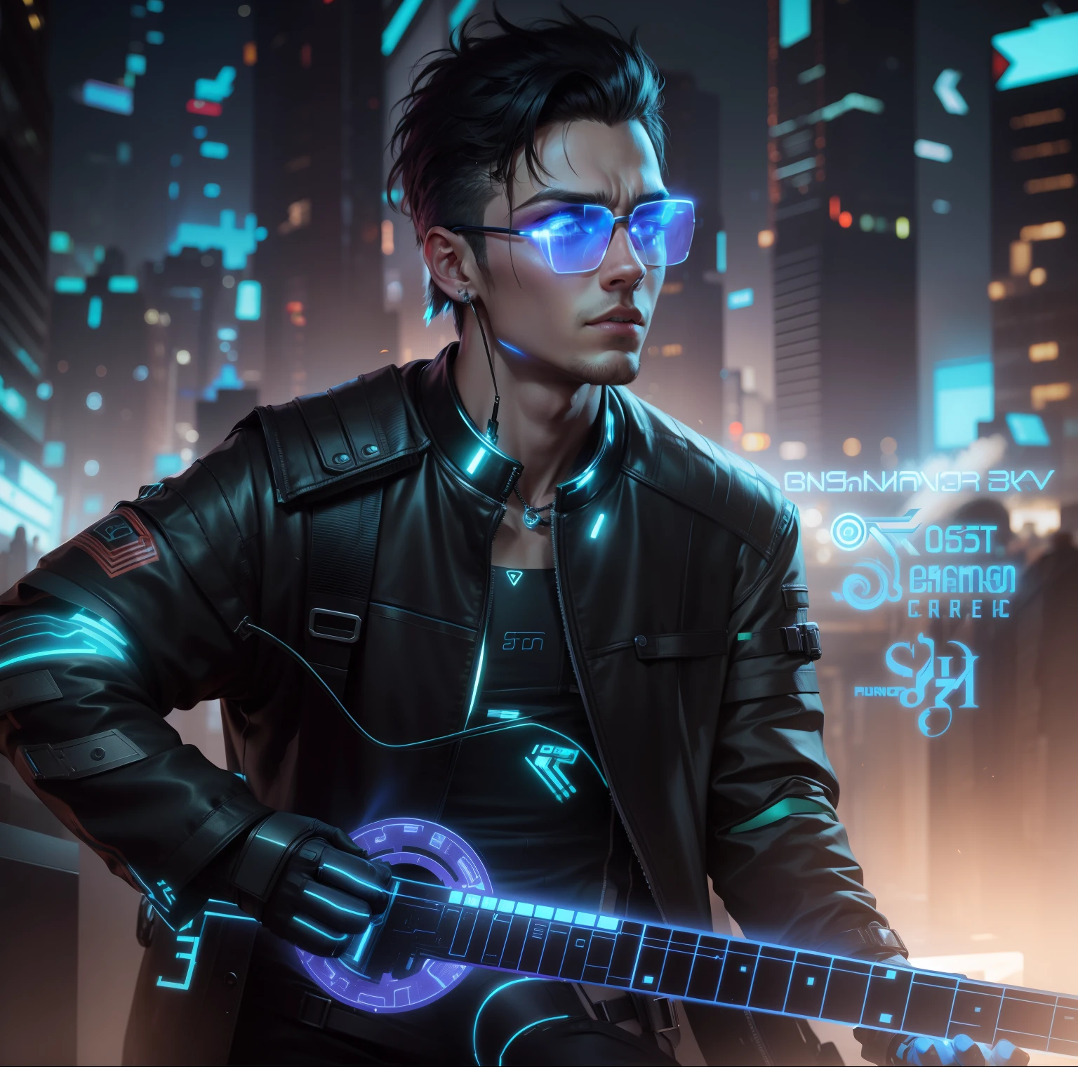 Change background cyber punk handsom
e boy, realistic face, 8k, ultra realistic