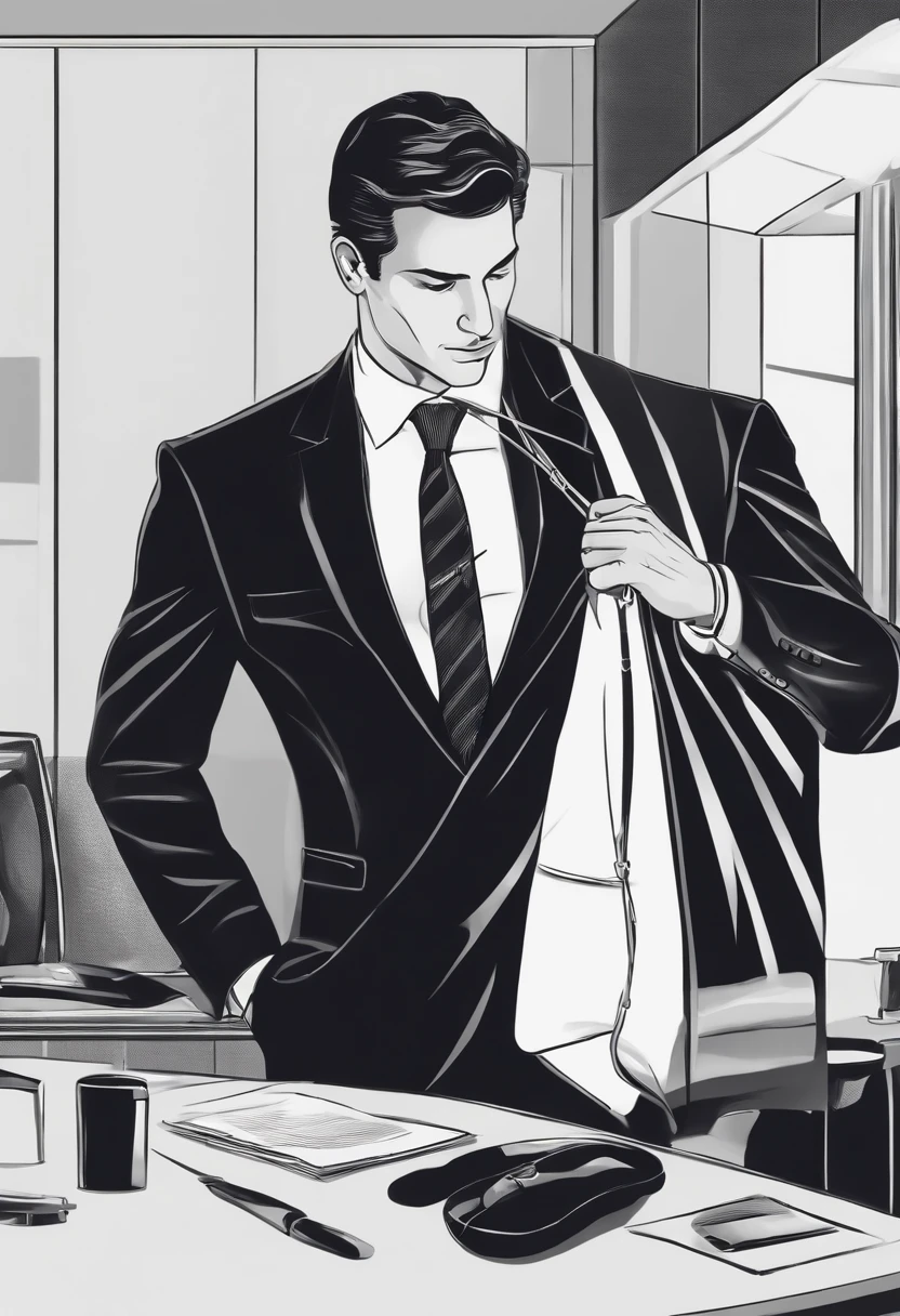 arafed man in a suit adjusting his tie in the dark, wearing a suit and a tie, wearing suit and tie, subject detail: wearing a suit, wearing a suit and tie, wearing business suit, wearing a business suit, wearing suit, wearing robes and neckties, suit and tie, wearing a suit, wearing a strict business suit, wearing black business suit