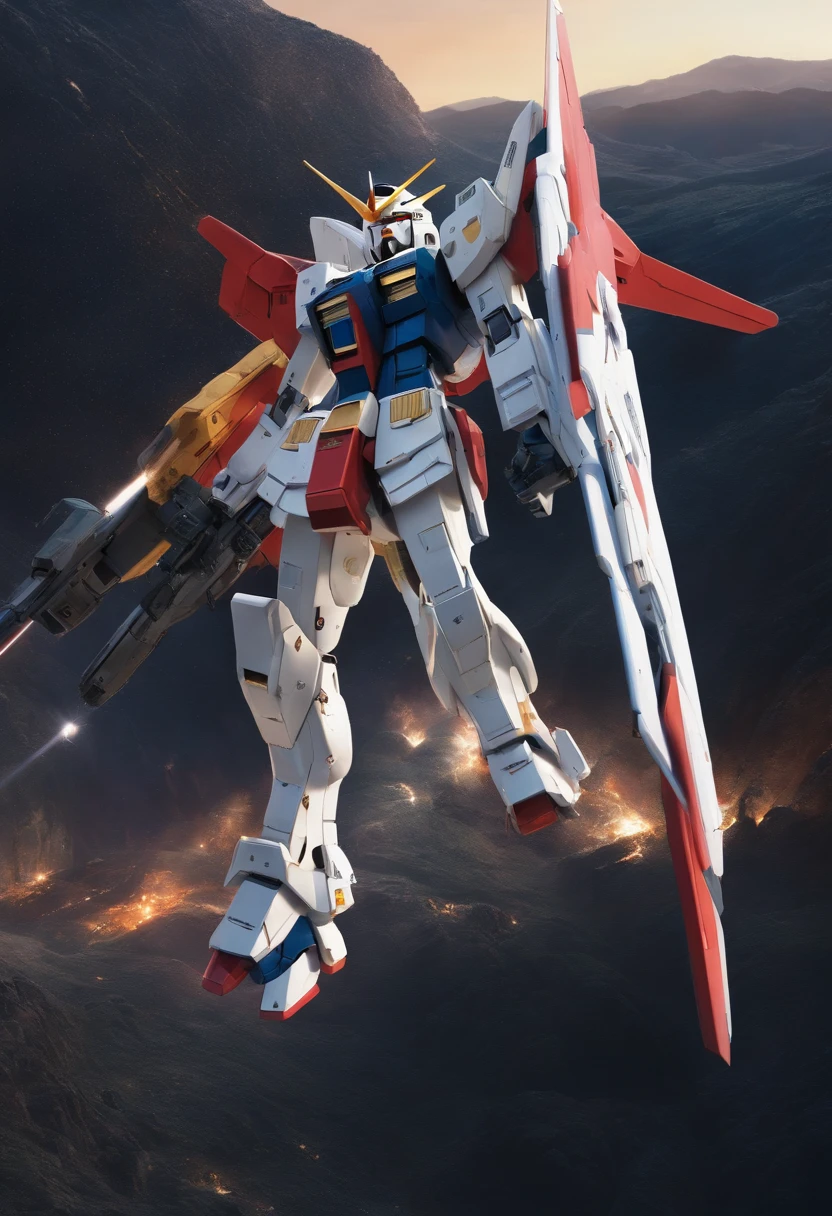 gundam aerial, like anime, full body , HD, 4K,
