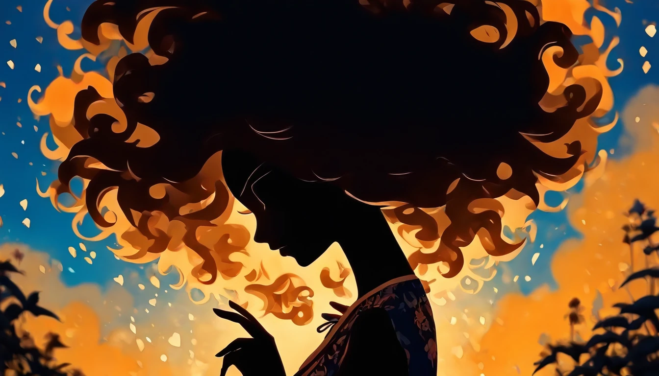 (Silhouette Art,cutouts:1.6) (((Paper cutting art,A world where only white exists:1.3) (Cowboy Shot),1 girl、Solo, (summer dress, profile:1.2),white, Clear and beautiful face,Romper (blue open sky、white clouds、Yellow sunflower) Textured glass background,World of Tarot Cards、summer feel