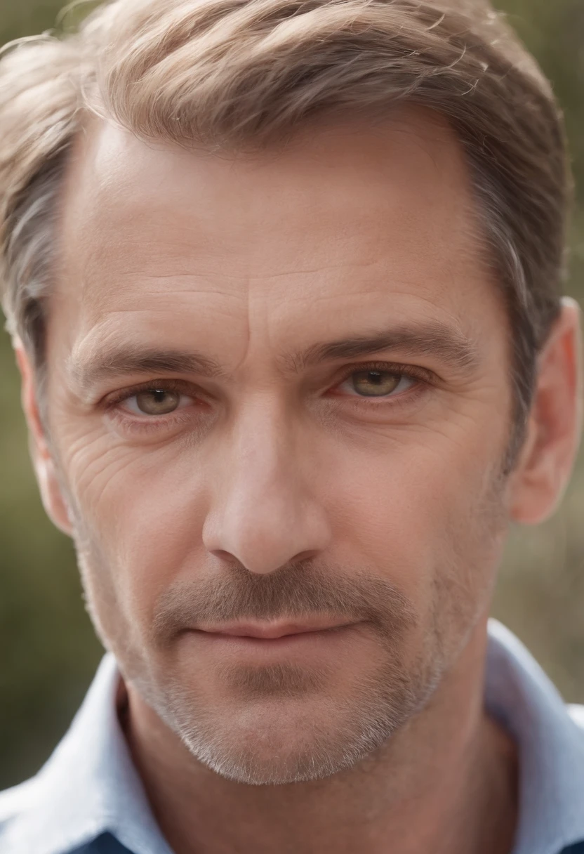 Middle Aged Caucasian Man,With tan eyes ,Completely realistic, , Full high resolution, Well made,detail-rich.