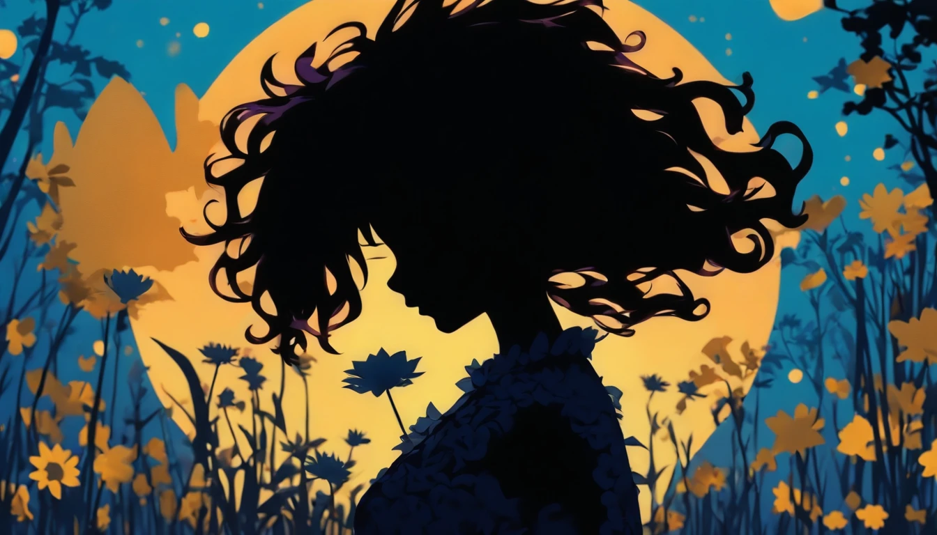 (Silhouette Art,cutouts:1.6) (((Paper cutting art,A world where only white exists:1.3) (Cowboy Shot),1 girl、Solo, (summer  dress, profile:1.2),white, Clear and beautiful face,Romper (blue open sky、white clouds、Yellow sunflower) Textured glass background,World of Tarot Cards、summer feel