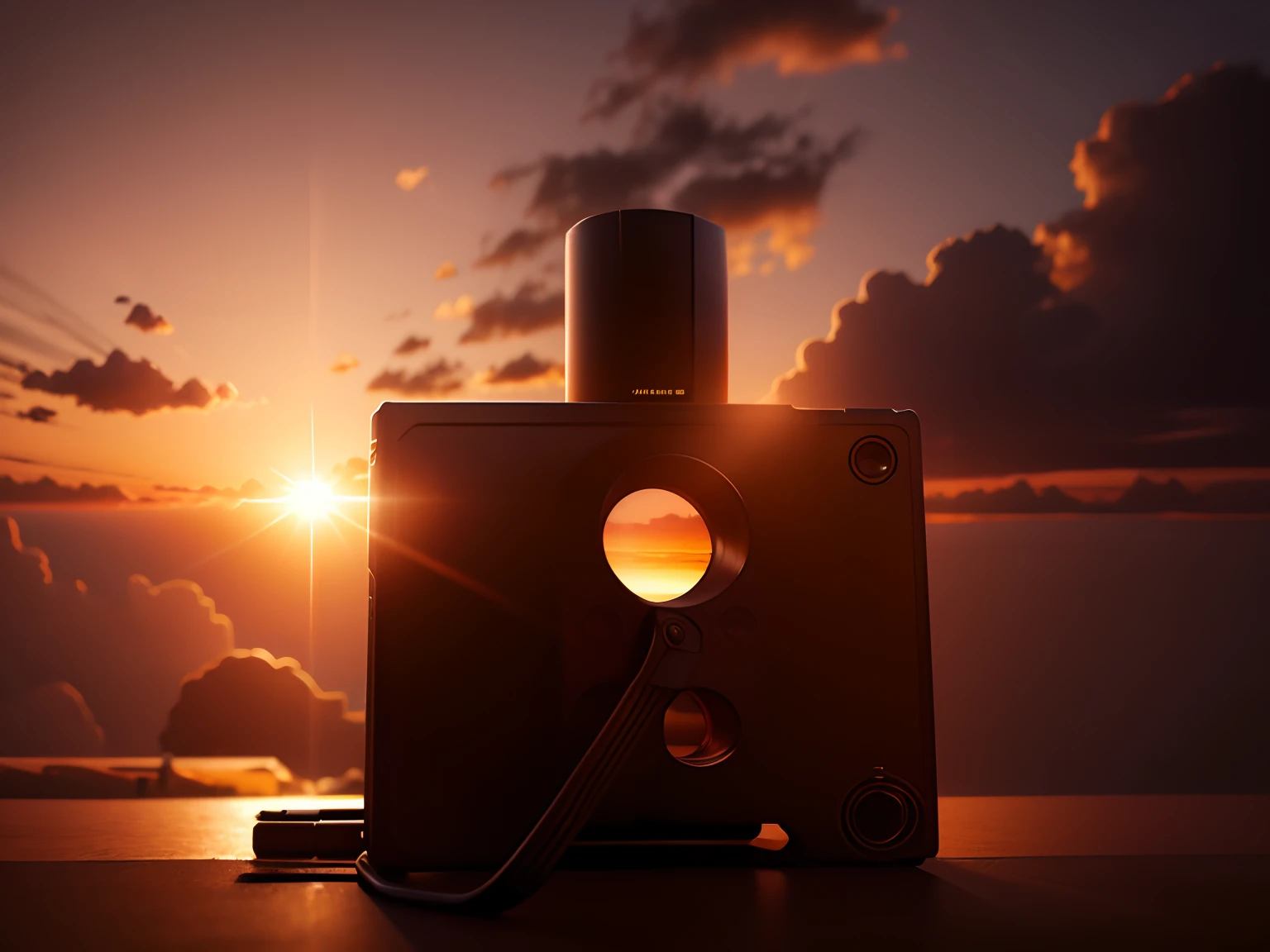 Change background sunset, professional product photography