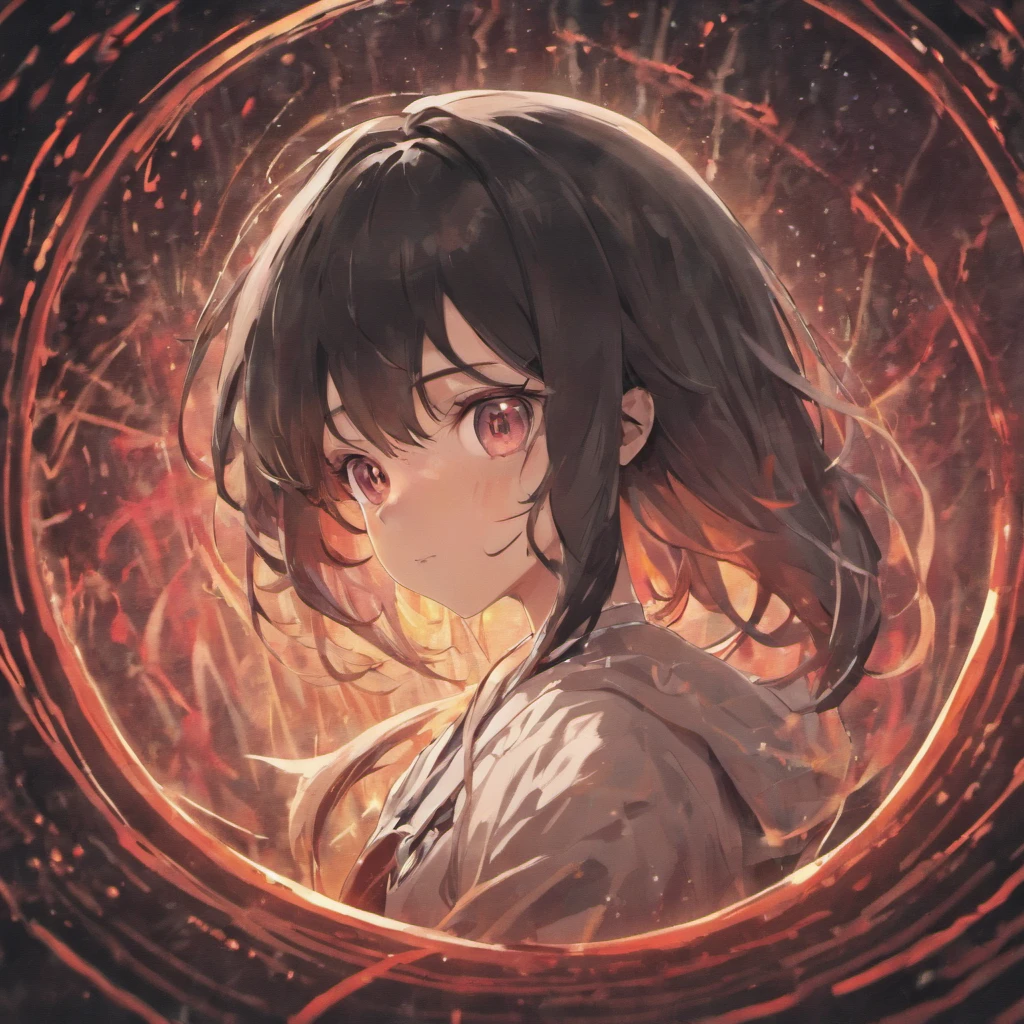 A boy,Black hair, solid circle eyes, doubt, In the dark, anime big breast, quaint, long whitr hair, Raised eyebrows, anaglyph, angle of view, Atmospheric perspective, 8K, Super detail, ccurate, Best quality