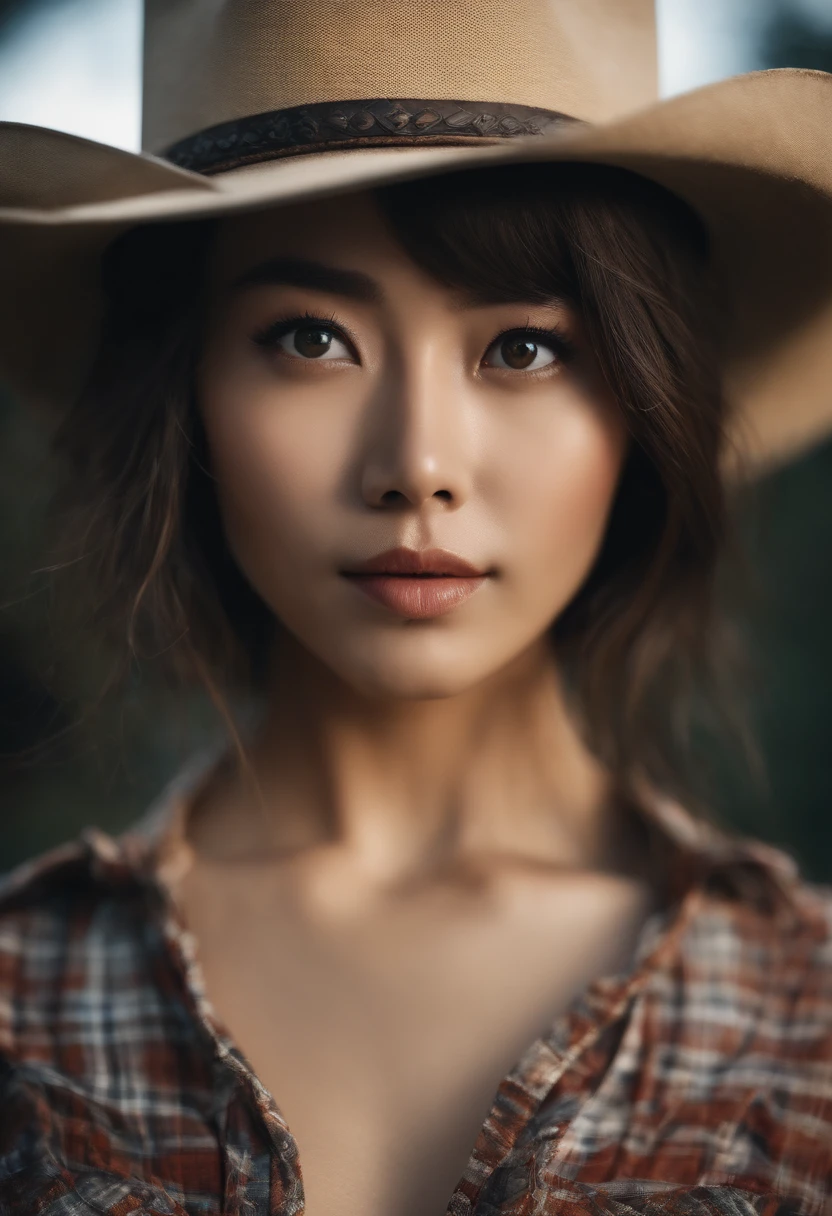​master piece , Best Quality , Japanese , Cute face , 25 years old , (symmetric clear eyes:1.3) , Shining eyes , Looking at Viewer , bikini of , Cowboy Shot