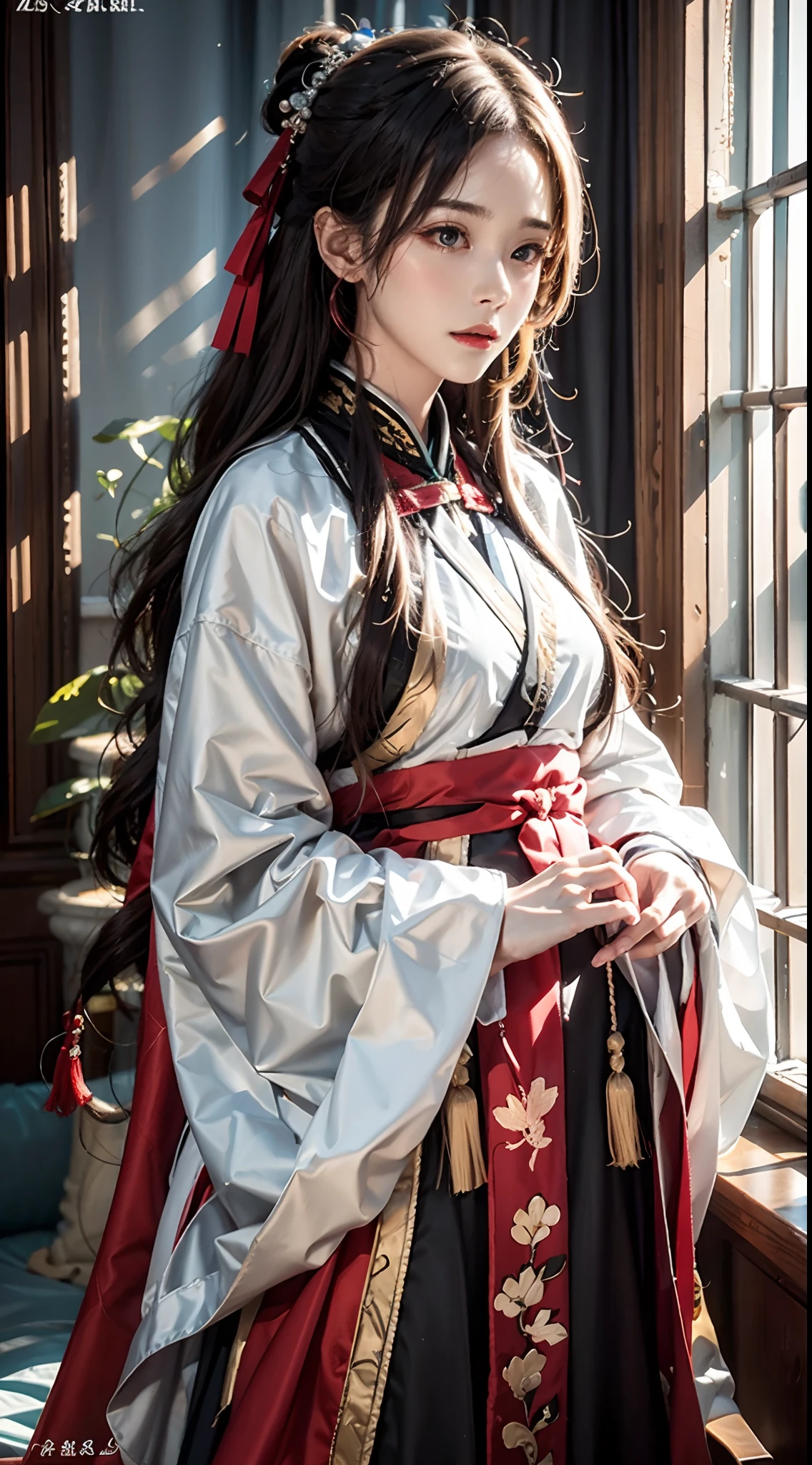 photorealistic, high resolution,masterpiece,best quality,ultra-detailed, 1women, hanfu