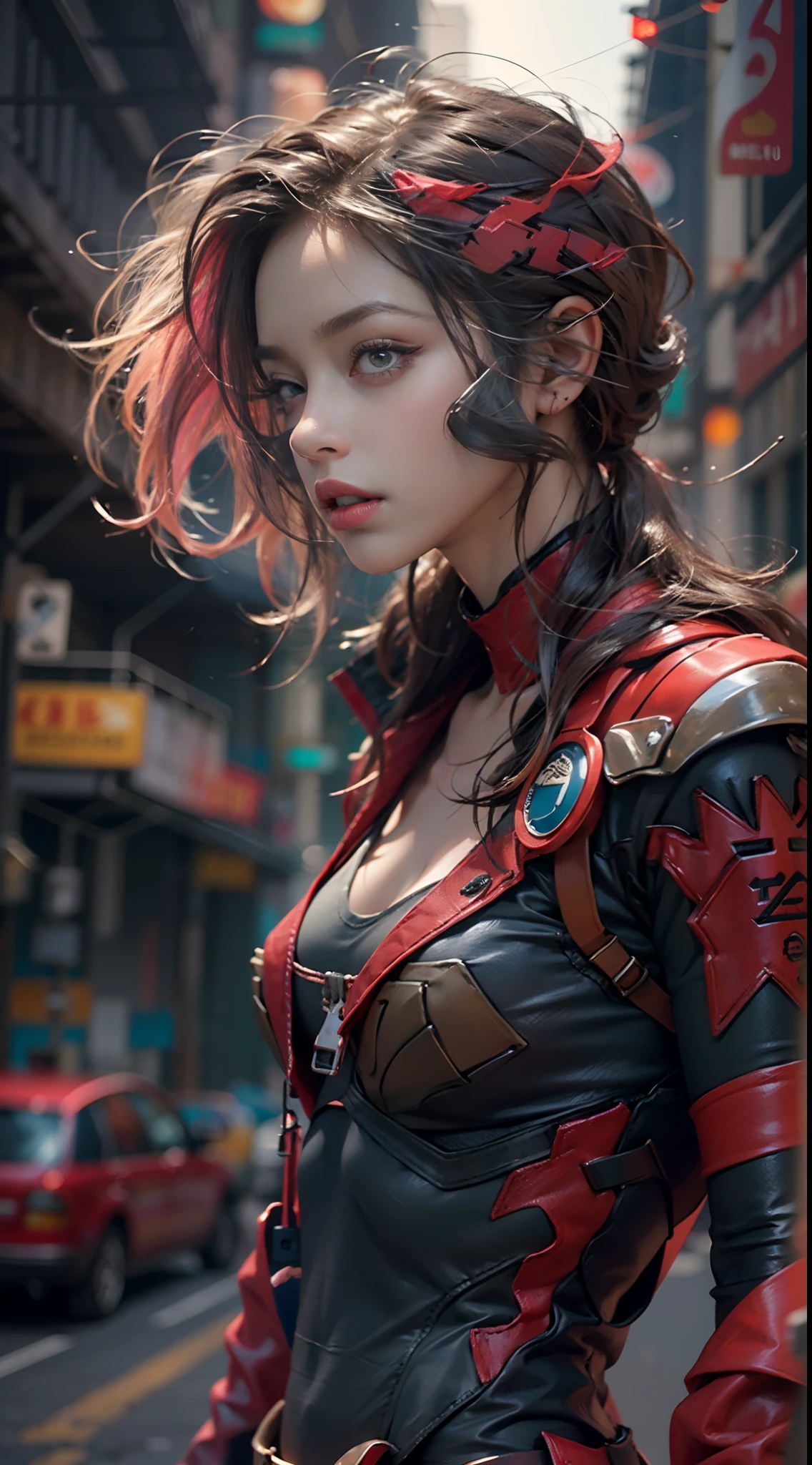 motor irreal:1.4,CG ultra realista 64K, fotorrealista:1.4, textura de la piel:1.4, obra maestra:1.4,Hermosa mujer Usando un disfraz sexy de Supergirl, cabello rubio y rubio, ojos azules, ropa interior Antecedentes detallados, traje de super cyberpunk . caderas anchas,An apocalyptic city of fire, mostrando vientre plano,Minifalda roja, ,hermosas manos finas,