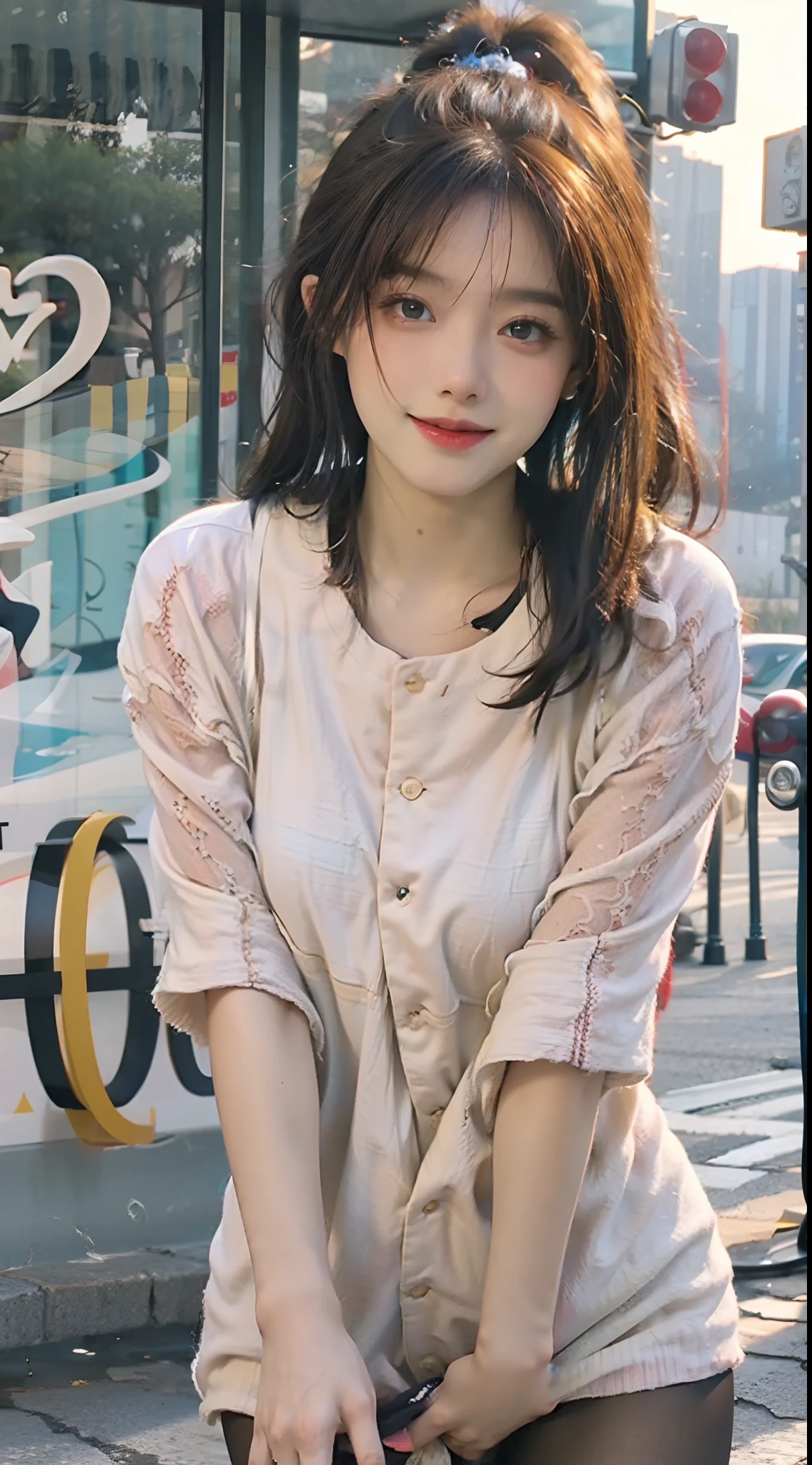 best qualtiy，超高分辨率，offical wallpaper，（Fidelity：1.4），（（（from below））），（1girll），（18 year old girl），(Crotch stroking:1.5)，Slim，Detailed face，beautidful eyes，（ssmile：0.6），looking at viewert，（after rainny，exteriors，soggy）Very detailed CG unified 8K wallpapers，light in face，cinmatic lighting，full bodyesbian，Beautiful detailed girl，looking at breasts，tmasterpiece，hyper realisitc，32K，Very detailed CG unified 8K wallpapers，Best quality at best，Huge breasts，Thin waist and thick hips，Thick body，long leges，thick thight，Perfect body proportions，As graceful as a swan，Charming，（tmasterpiece，best qualtiy，The is very detailed，8K，Wallpapers，Hyper-detailing），（RAW photos：1.2），  独奏，small heads， black pantyhoses， pencil skirts， Business suit，