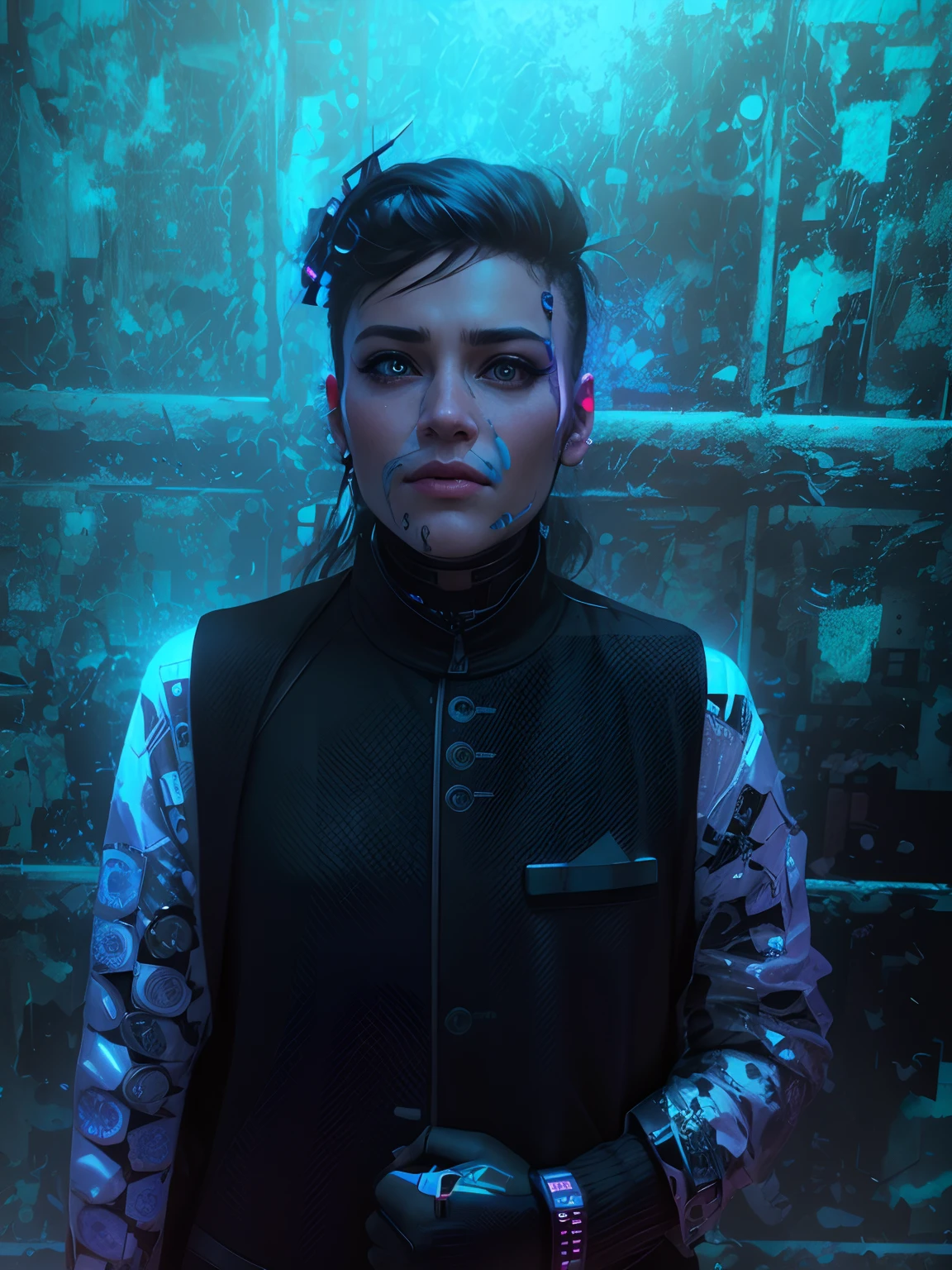 Change Background Cyberpunk, Realistic face,8k,ultra realistic,