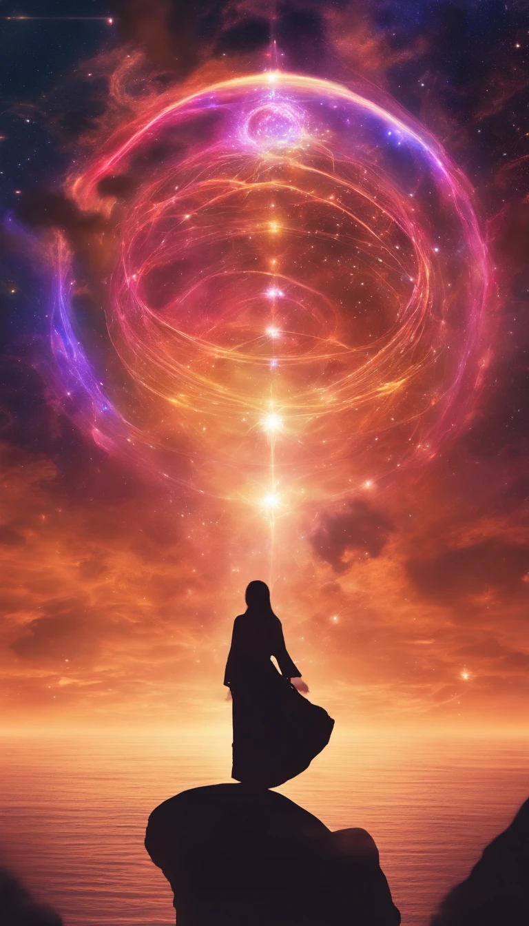 Multiple figures suspended in the sky,Magical Earth,Witness the magic of the earth,Show the future education scene, Virtual classrooms are available, Wisdom Mentor, and the potential for interstellar learning. 8K