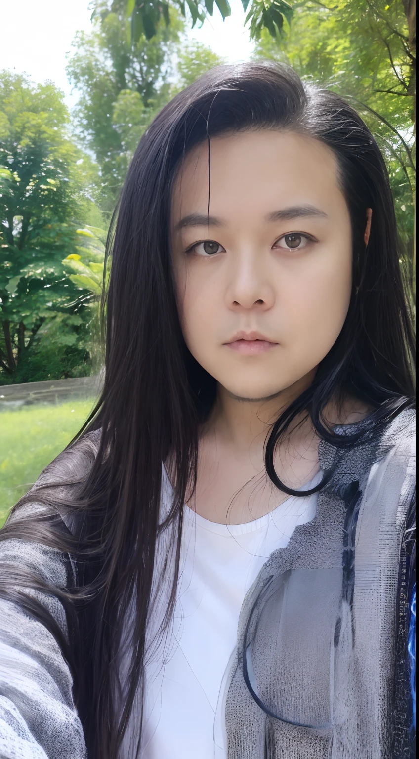 of a guy,long whitr hair,Black hair,Handsome,Deep eyes,full bodyesbian,Wear Hanfu,Black Hanfu,Black Buhan followed,Ancient wind,Contour light,The background is blurred out