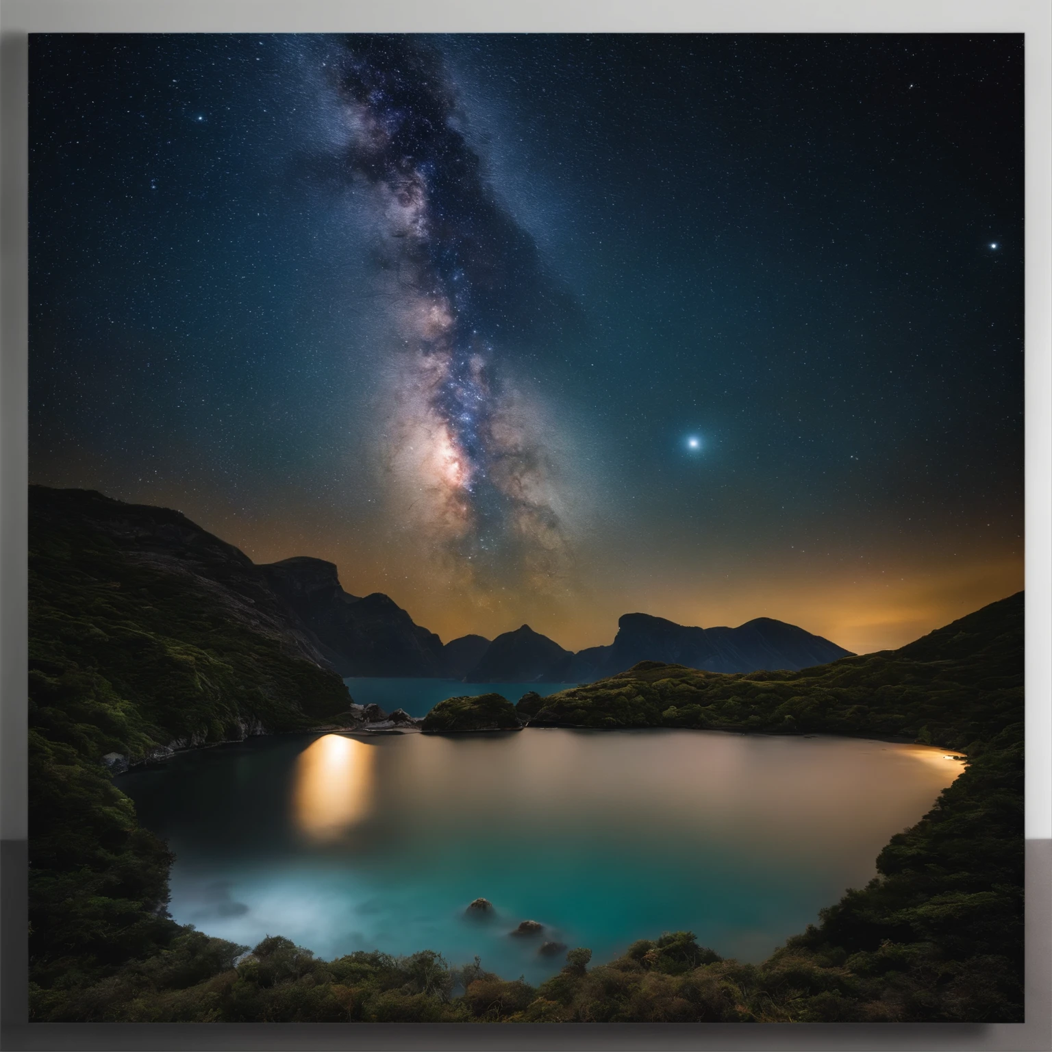 Master Parts、Superior Quality、superior image quality、The 8k quality、、Beautiful pictures of the starry sky、magnifica、Arched Milky Way、The Milky Way seen across the ocean