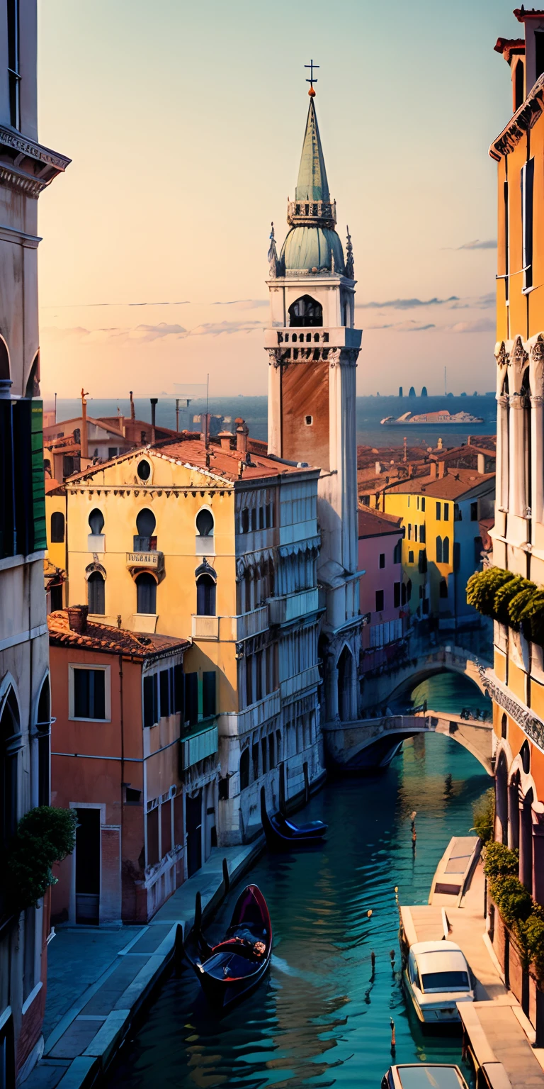 realisticlying、Big church in Venice, Depiction from the top of a distant hill、View from even further afield