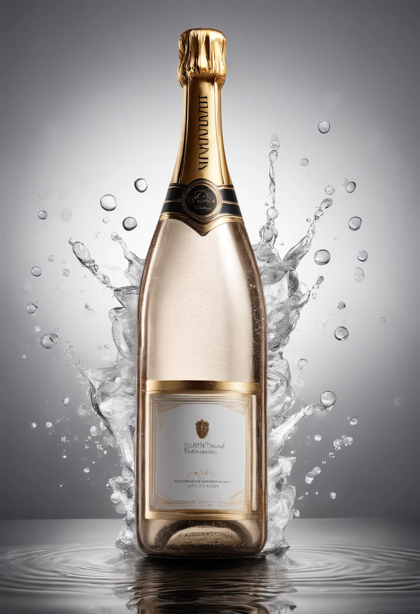 a high-end champagne bottle with a letterless red design

The champagne bottle is all red



a black case for storing the luxury champagne bottle



ultra-luxury feeling

8k