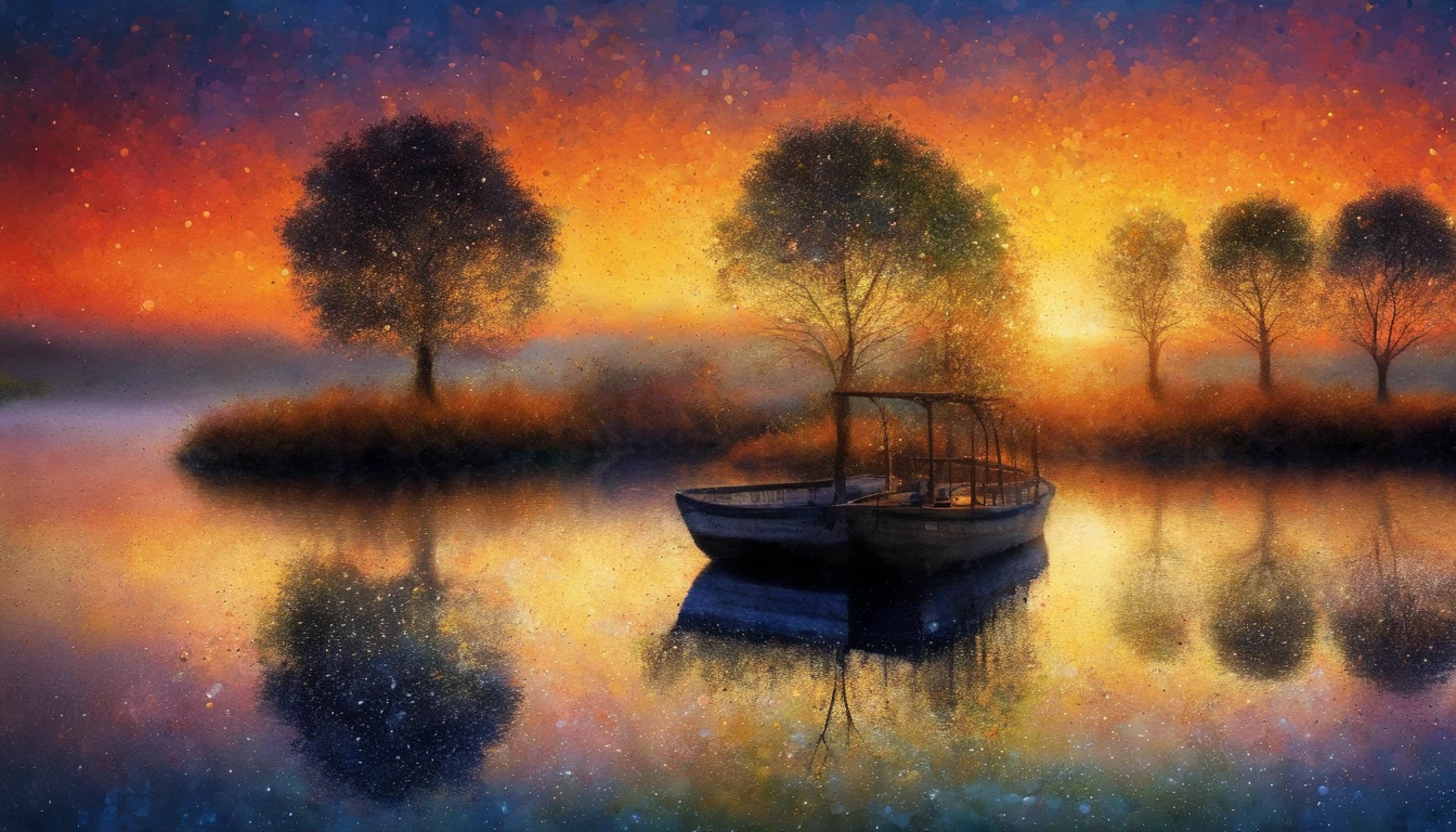 (best quality, master part:1.2), Foco suave, Aquarela gradiente brilhante, sonhador, fundo branco, Templos em Quioto, Lago com carpas coloridas.
