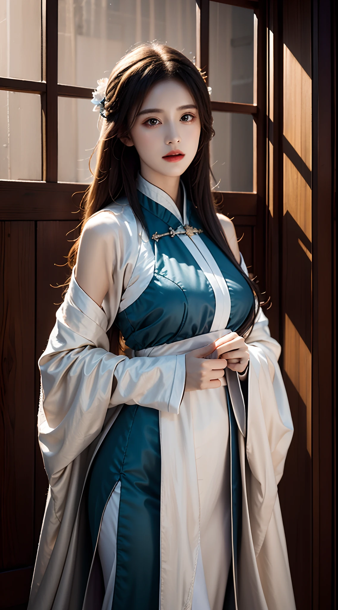 photorealistic, high resolution,masterpiece,best quality,ultra-detailed, 1women, hanfu