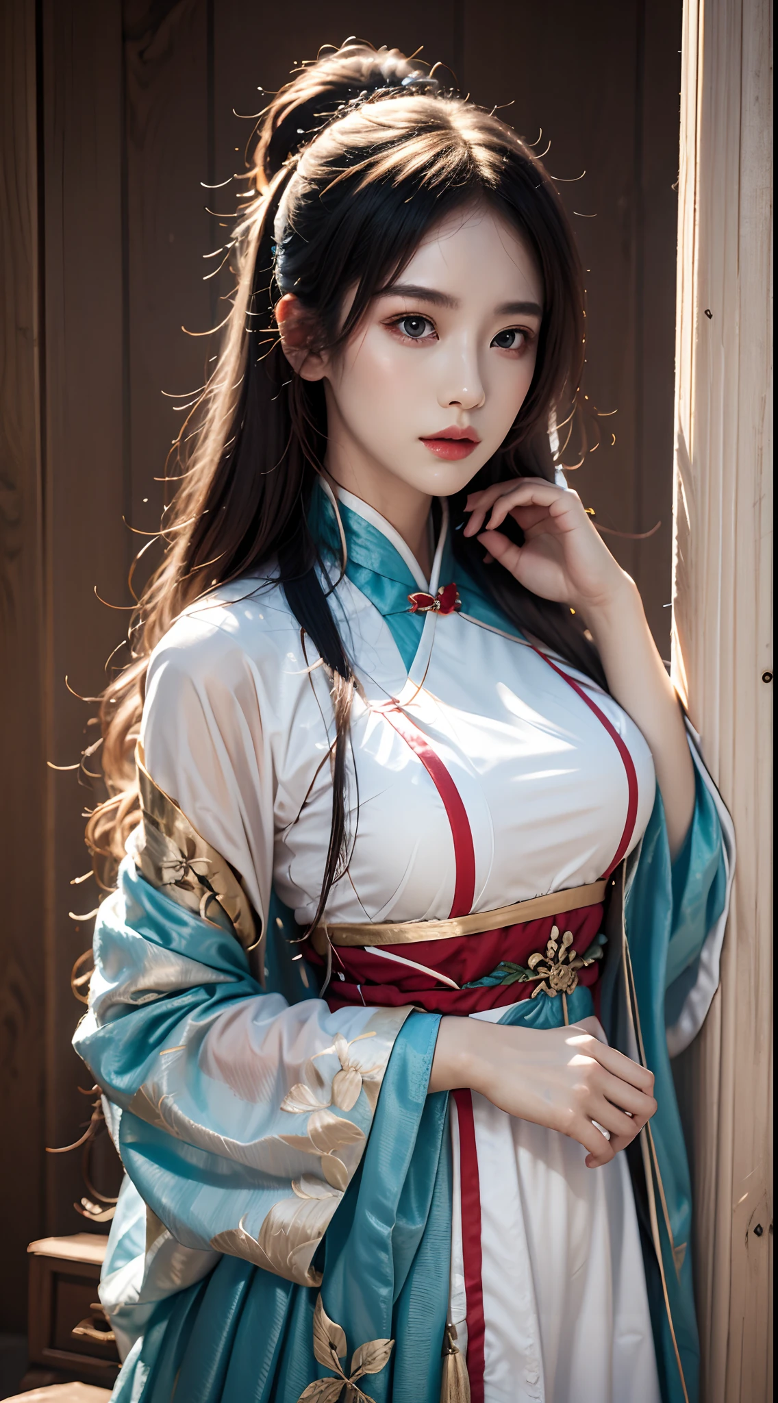 photorealistic, high resolution,masterpiece,best quality,ultra-detailed, 1women, hanfu