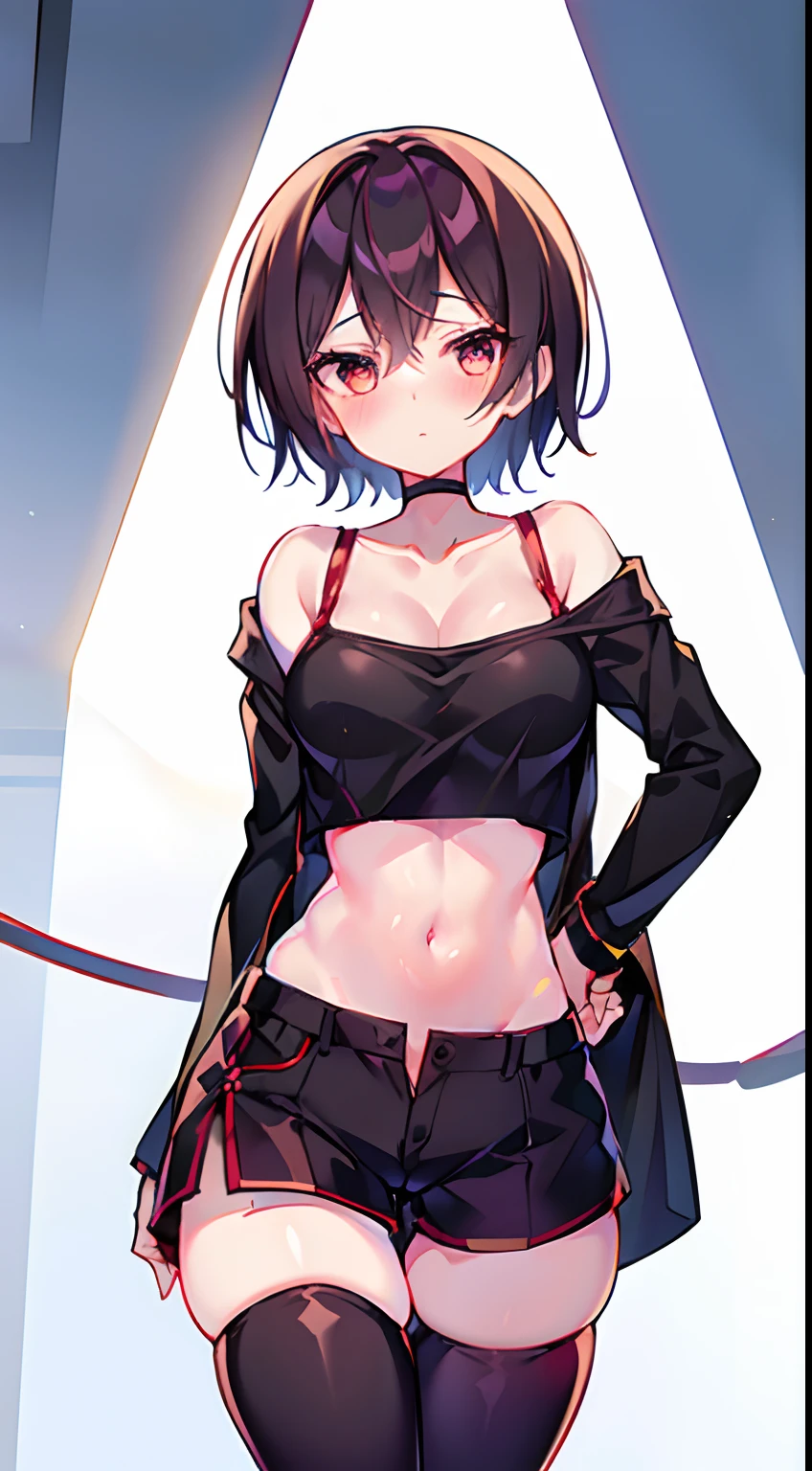 魅惑的、petite short stature、Colossal tits、anime woman、boyish、Shorthair、Wear a bra、petite short stature、Whip whip、thighs thighs thighs thighs、breeches、hotpants、　Zito-order、