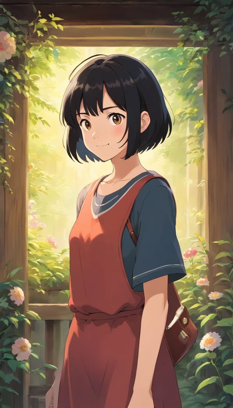 A type of girl who had a Mean attitude,short hair, unrespectful student,fake smile,not too beautiful,smart,black hair.