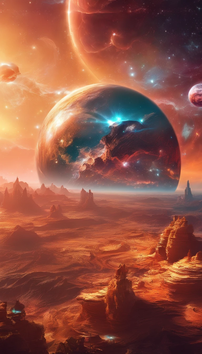 Three-dimensional world，planet earth，Show the future education scene, Virtual classrooms are available, Wisdom Mentor, and the potential for interstellar learning. 8K