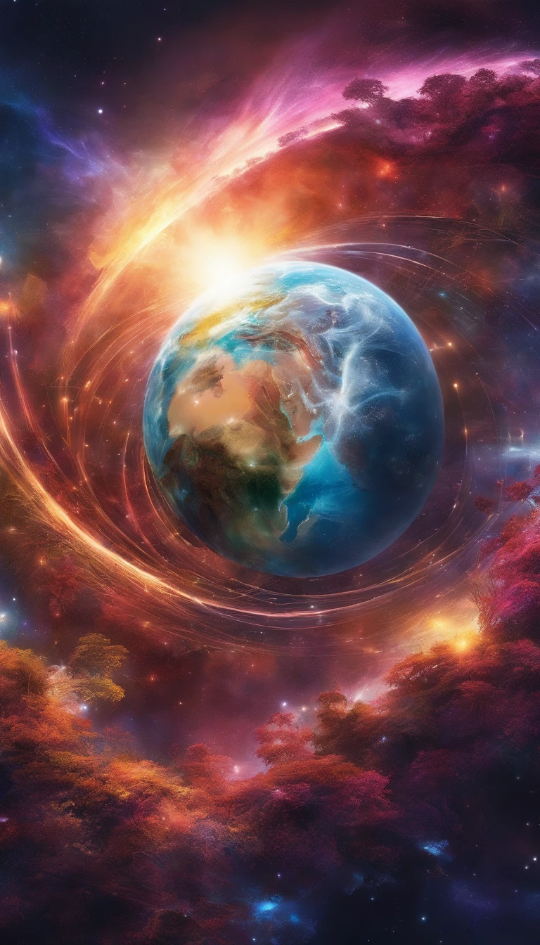 Three-dimensional world，planet earth，Show the future education scene, Virtual classrooms are available, Wisdom Mentor, and the potential for interstellar learning. 8K