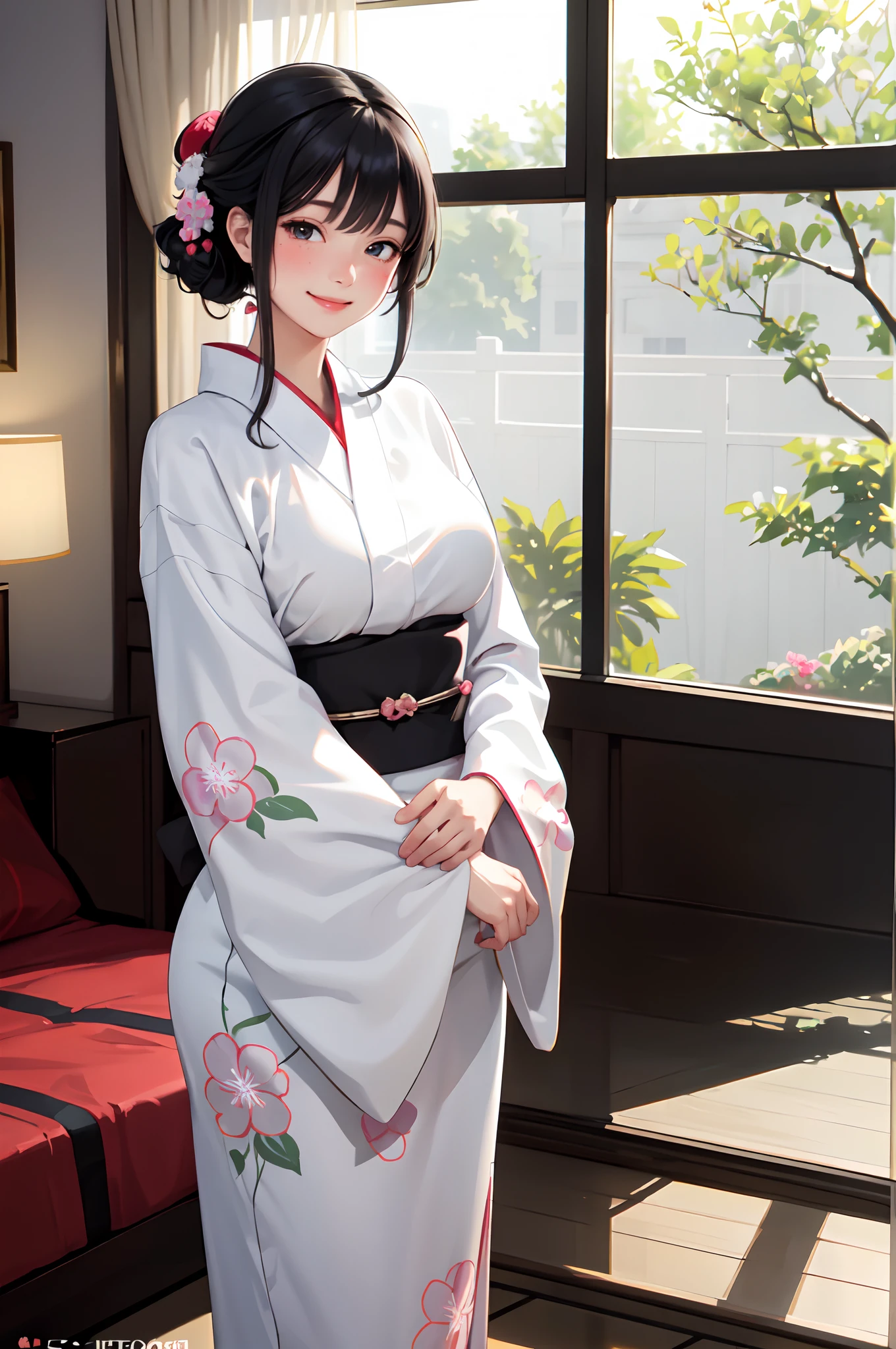 (masterpiece best quality:1.2) 1girl blush kind smile