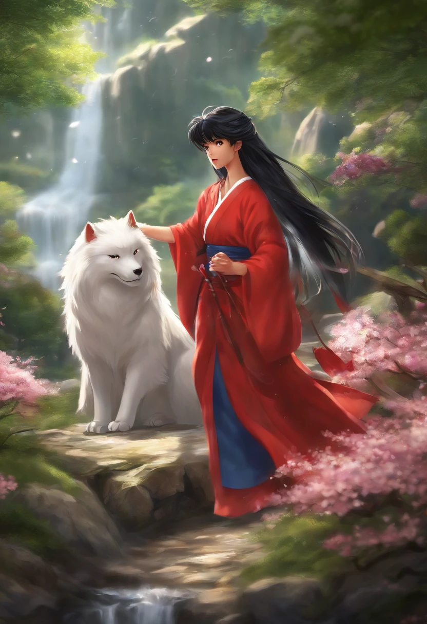 Inuyasha
label: Illustrations, Vibrant colors, anime big breast, charact, Kagome, inuyasha, Action, Landscapes, mysterious creature, Demons, Adventure, Cherry blossoms, traditionalcostumes, sword fighting, fantasy

(Best quality,4K,8K,A high resolution,Masterpiece:1.2),Ultra-detailed,(Realistic,Photorealistic,photo-realistic:1.37), hdr, hyper HD, Studio lighting, Ultra-fine painting, Sharp focus, Physically-based rendering, Extreme detail description, professional, Vivid colors, Bokeh, Illustrations, Vibrant colors, anime big breast, charact, Kagome, inuyasha, Action, Landscapes, mysterious creature, Demons, Adventure, Cherry blossoms, traditionalcostumes, sword fighting, fantasy