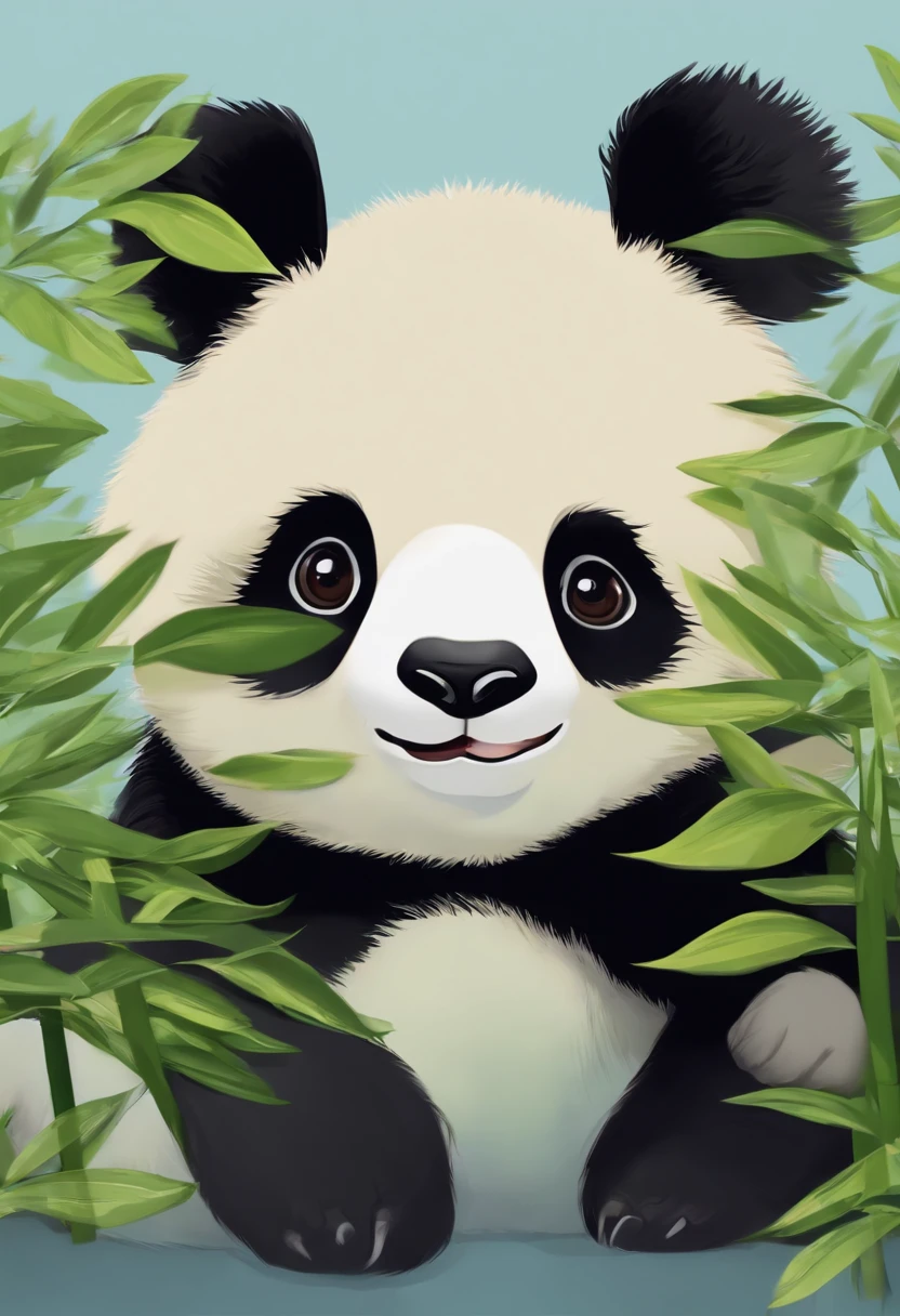 Animal panda is facing the camera and is nibbling bamboo Cute panda real shooting top quality, 超A high resolution, (reality: 1.4), 电影灯光, jpn, very very beautiful, Delicate hair, slenderness,(ultra-realistic realism), (A high resolution), (8K), (The is very detailed), ( Best Illustration), (Beautifully detailed eyes), (ultra - detailed), (the wallpaper), 详细的脸, Bright lighting, Professional lighting, looking at viewert, Staring straight ahead、background slightly blurred、Panda Panda does not want people，