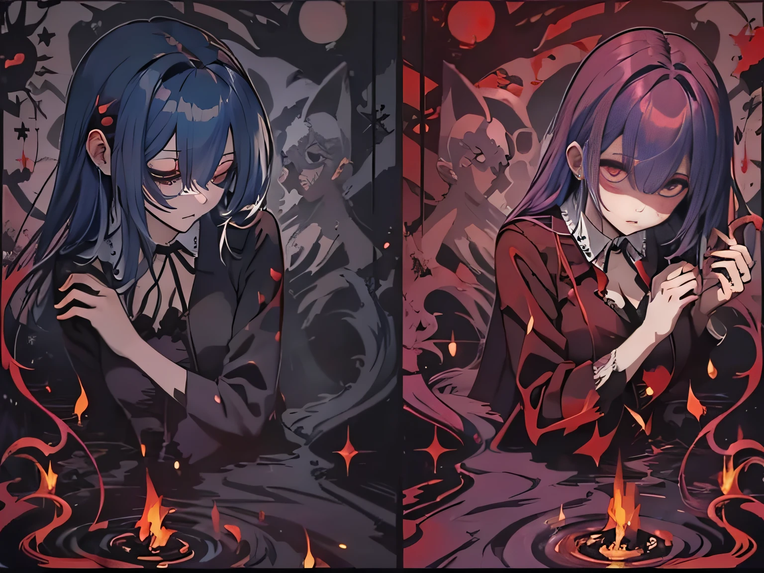 Dark style,Ghastly,pool of blood