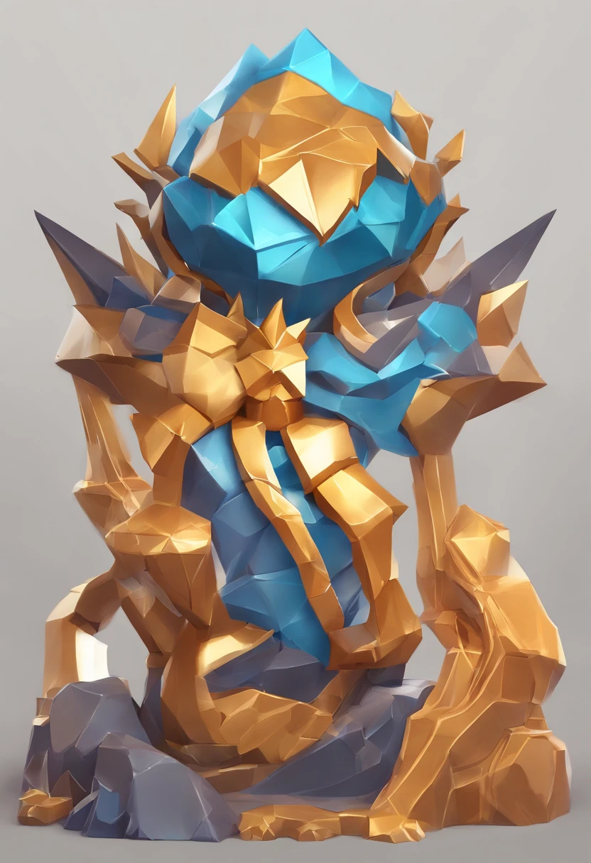 Game medallion with metal faucet closeup with crown,drak,hearthstone art style, Hearthstone style art, hearthstone concept art, Riot game concept art, style of league of legends, iconic character splash art, League of Legends crown,Game badge,Surrounding metal feathers,Orange gold,c4d渲染,Less detail,less detailing