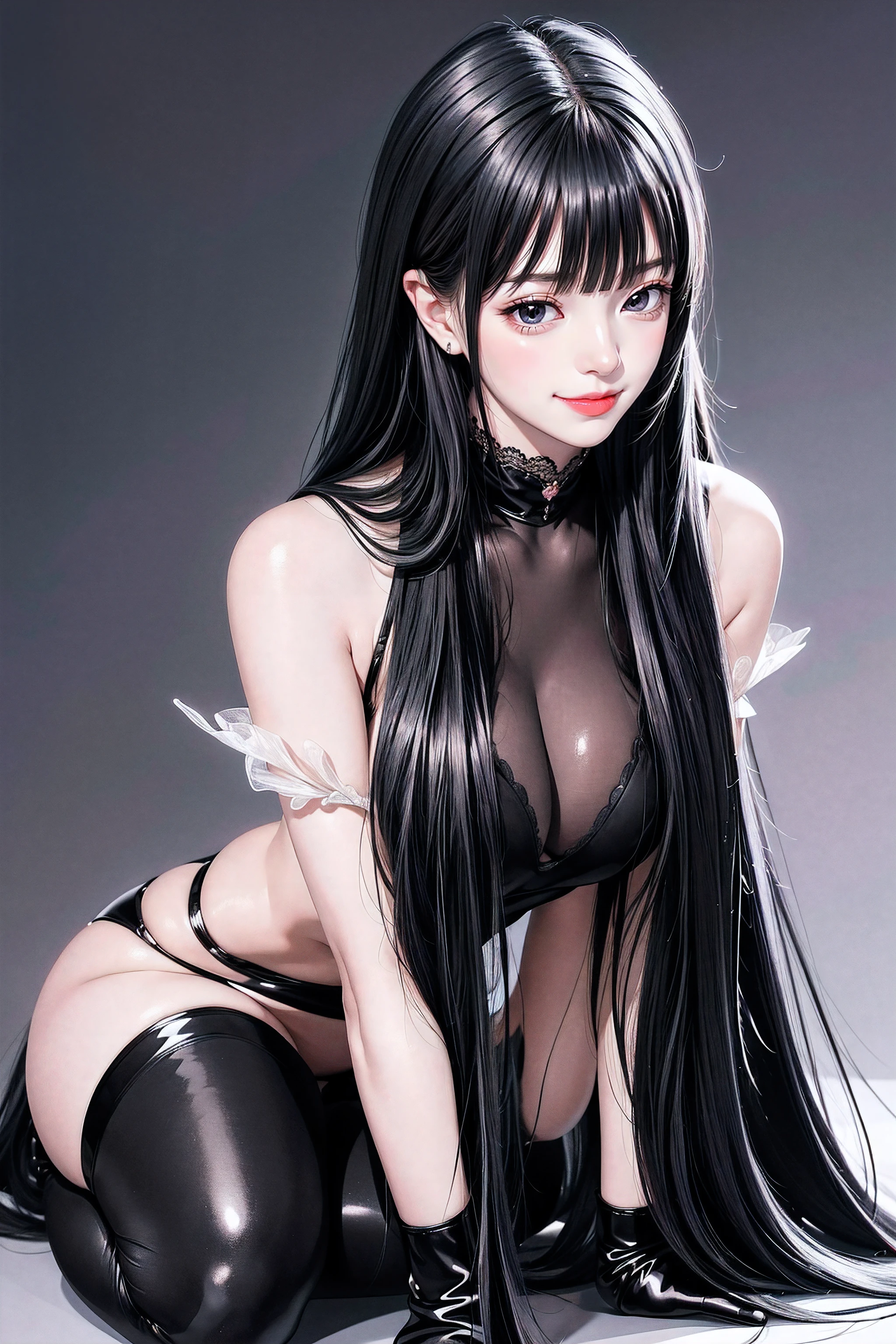 {{(((👅🍑💦)))}},ulzzang -6500-v1.1,(Raw foto:1.2),((Photorealsitic:1.4)),top-quality,masterpiece, illustratio,{(Extremely delicate and beautiful:2.0):2.0}, extremely details CG ,Unity,{(8K Wallpaper:2.0)}, astonishing、finely detail, Official art,the Extremely Detailed CG Unity 8K Wallpapers,absurderes, incredibly absurdness, huge filesize, ultra-detailliert, hight resolution, a beautiful detailed girl, extremely detailed eye and face, beatiful detailed eyes,Facial light,(((😃))),{(thighs thighs thighs thighs)}, {(Full body))}
(((Straight bangs:))),(((Very long black hair, Ridiculously long black hair:1.1))),Long black hair like a stream of water, Lustrous black hair all over the back, Black hair shiny like silk thread, Long black hair shining like jewels, black hair with wet feathers, Nipples++, POV+, Full body, shibuya rin, Green eyes, Brown hair, Long hair, Armpit focus, Arms behind your head, Straddling, Squatting, Wide spread legs, on a stage, (On the table)+, Spotlight, neon light, Solo, (blue pvc school swimsuit)+, Red collar, (Black PVC Elbow Gloves)+, Black PVC Thigh Boots, embarrassed, blush, Crying, Shiny hair, Sweat, ,, ,a beauty girl, blush, Seductive smile,Insane details and very detailed, Huge lower eyelid. masutepiece, of the highest quality, Ultra high definition, max resolution, Very detailed, Clean skin,
