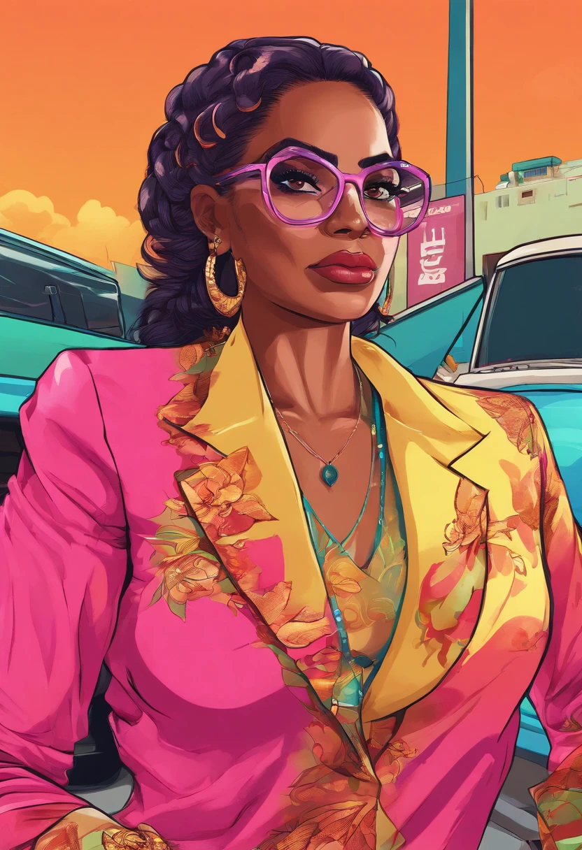 mulher de pele marrom, professora, elegante, eyeglass, ACCOUNTABLE, roupas escuras, mulher adulta, nariz grande, libanesa, arte de personagem