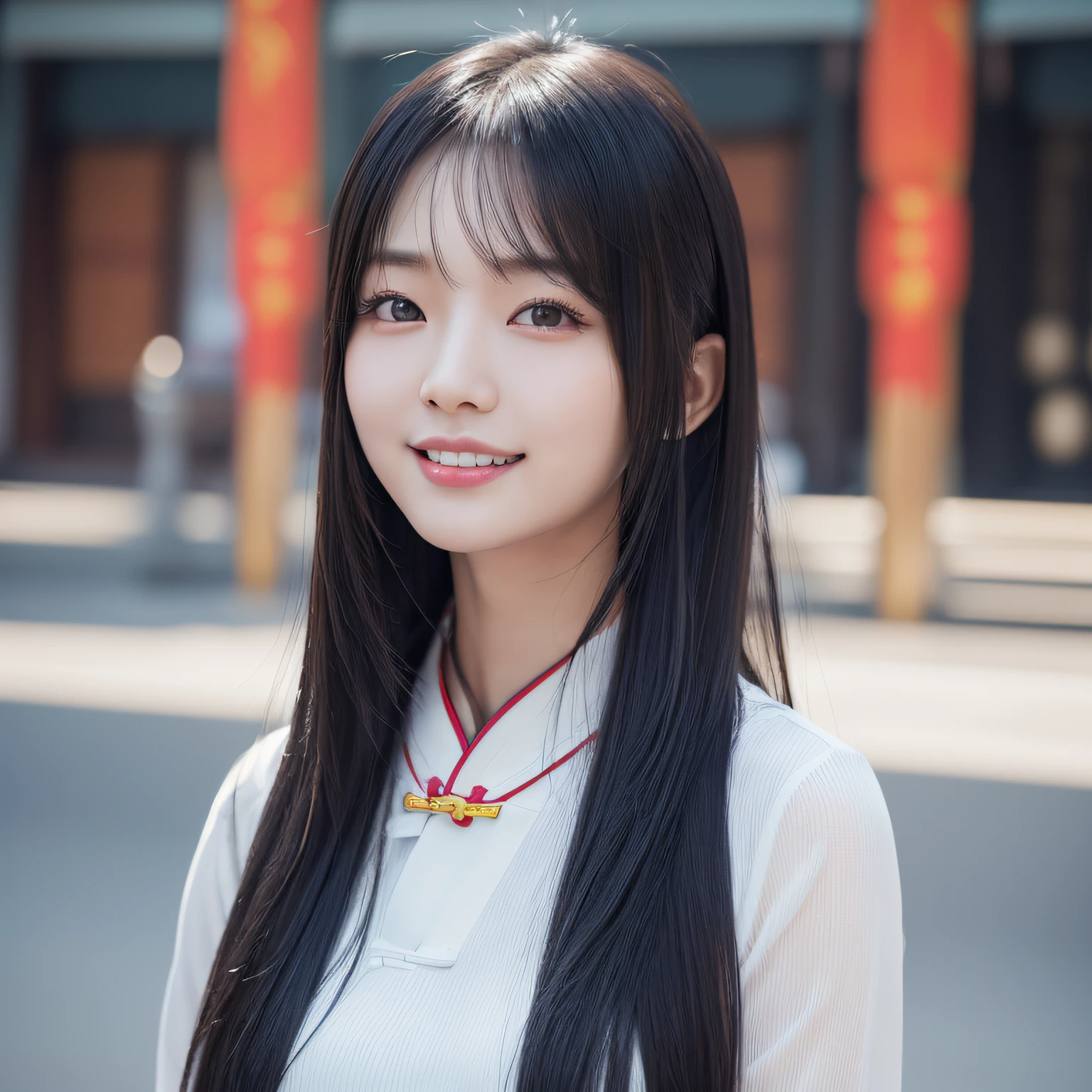full body shot, (Korean:1.1), (Chinese:1.7), (Japanese:1.3), 1 girl, city, long black hair, show background, 27yr old, wearing stylish clothes, masterpiece, 8K, (Realistic, Photorealistic:1.37), (highly detailedskin:1.2), Ultra-high resolution, (lenz 50mm), (Looking to viewer:1.5), (Natural lighting:1.3), seductive smile, (high face detail:1.3)