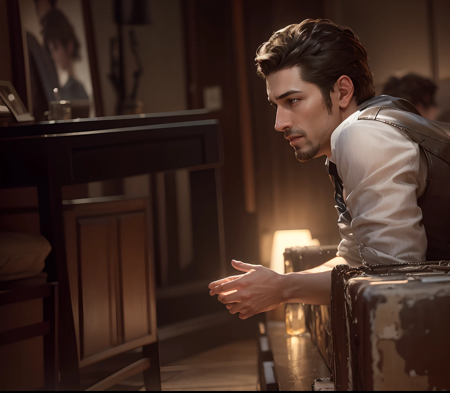 Realistic, hollywood actors, handsone boy with good hair
