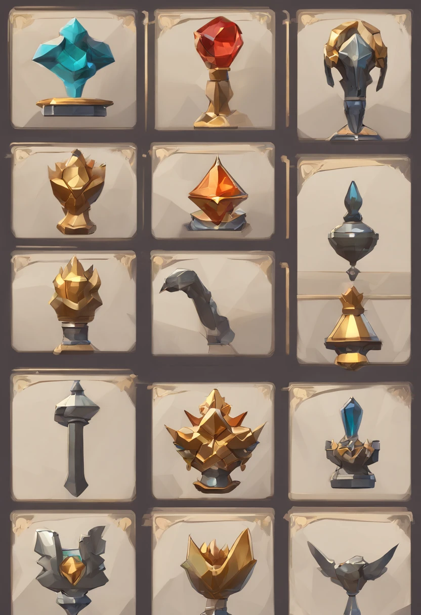Game medallion with metal faucet closeup with crown,Close-up of dragon head,hearthstone art style, Hearthstone style art, hearthstone concept art, Riot game concept art, style of league of legends, iconic character splash art, League of Legends crown,Game badge,Surrounding metal feathers,Orange gold,c4d渲染,Less detail,less detailing,Huge metal faucet in the middle,The head has gorgeous gemstones