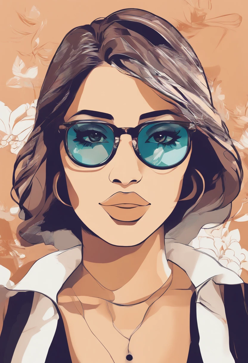 Woman with glasses, pele marrom, professora, elegante, arabic, Libanesa, SERIOUS WOMAN, nariz grande, adulto, Arte de personagem