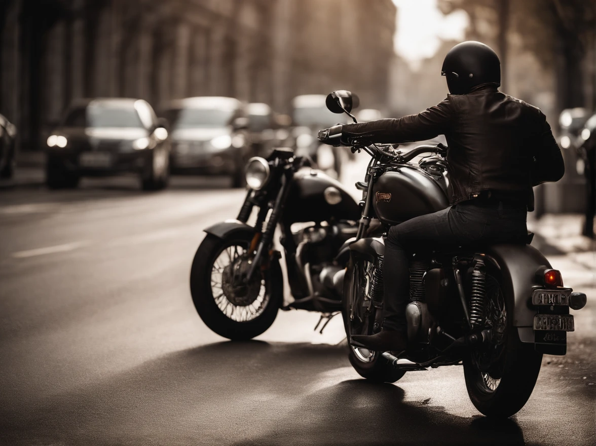 Men make a living on motorcycles.