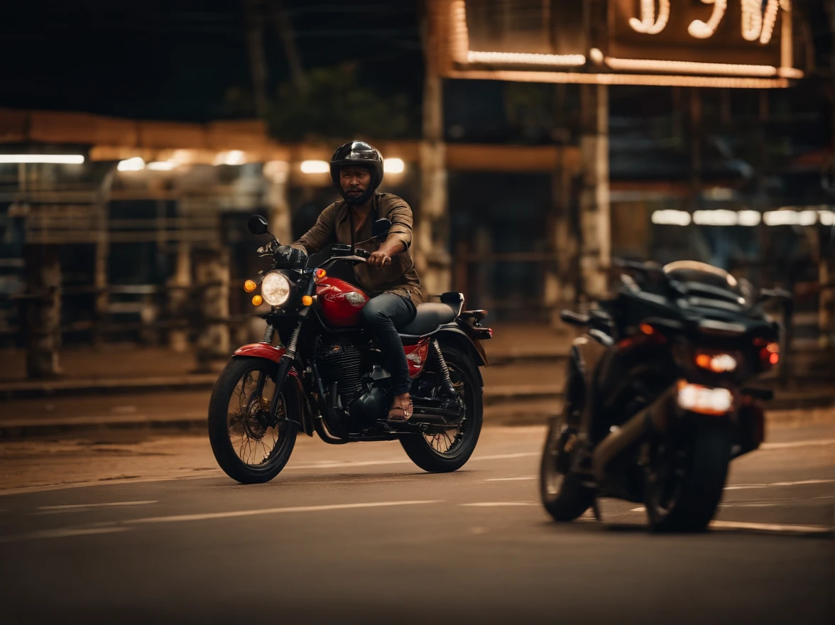Thai man in Win Motorcycle